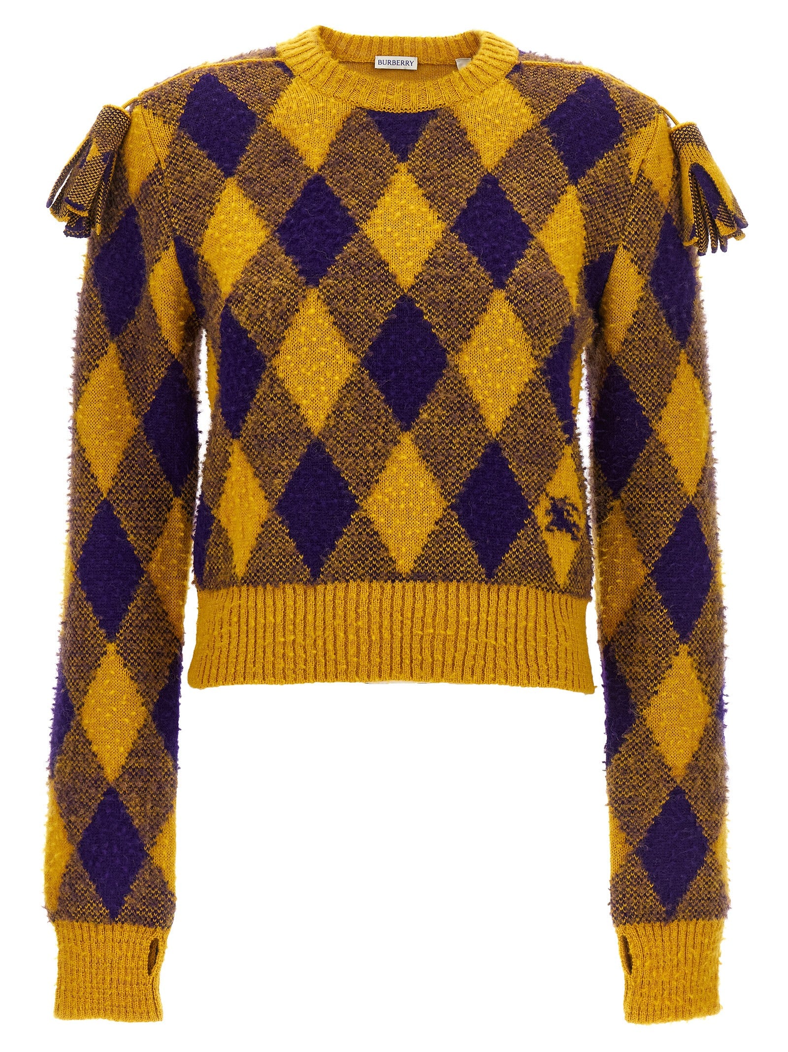 Burberry-Argyle Maglioni Giallo-Donna