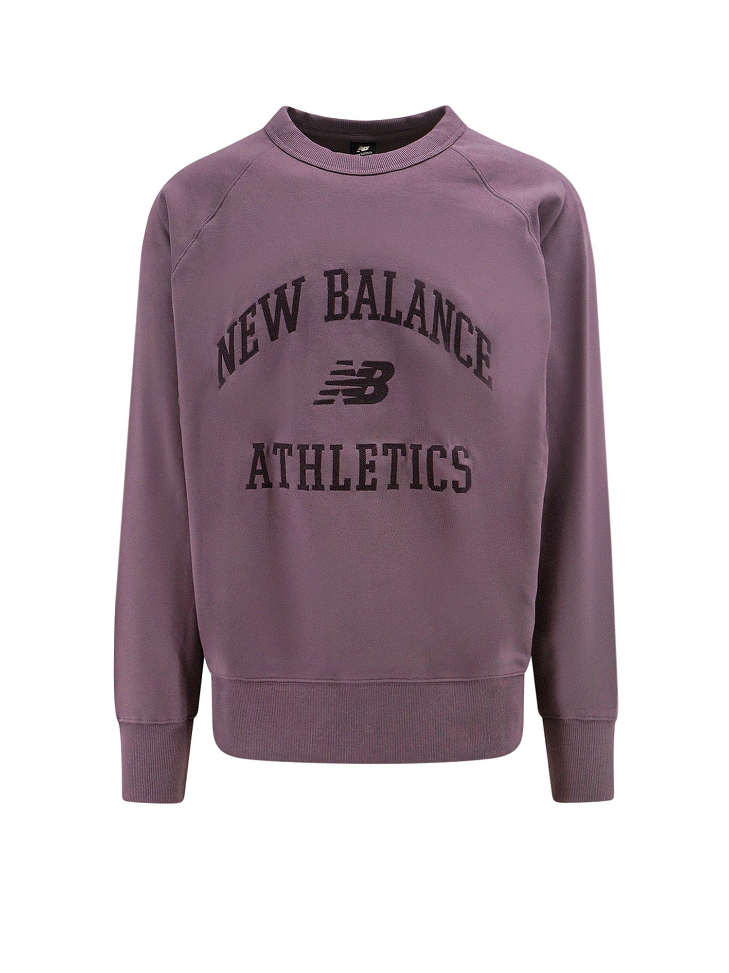 New Balance-Felpa in cotone sostenibile con logo ricamato-Uomo