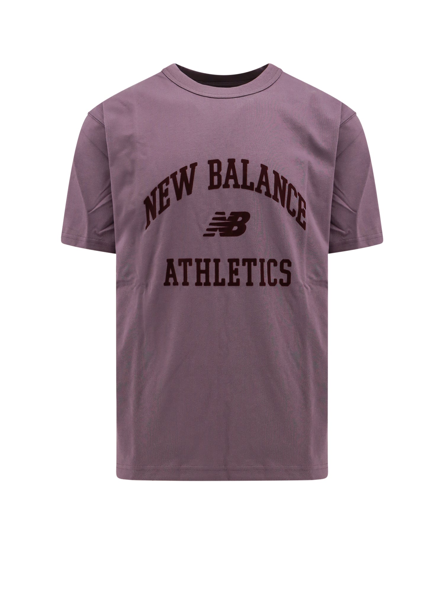 New Balance-T-shirt in cotone con logo frontale-Uomo