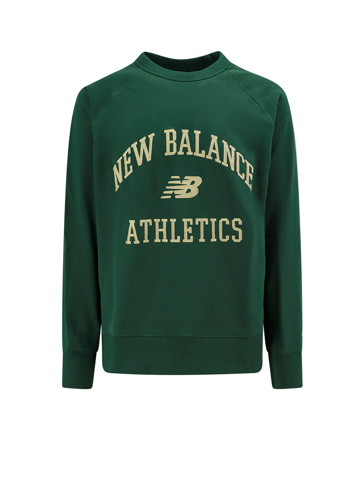 New Balance-Felpa in cotone con logo ricamato-Uomo