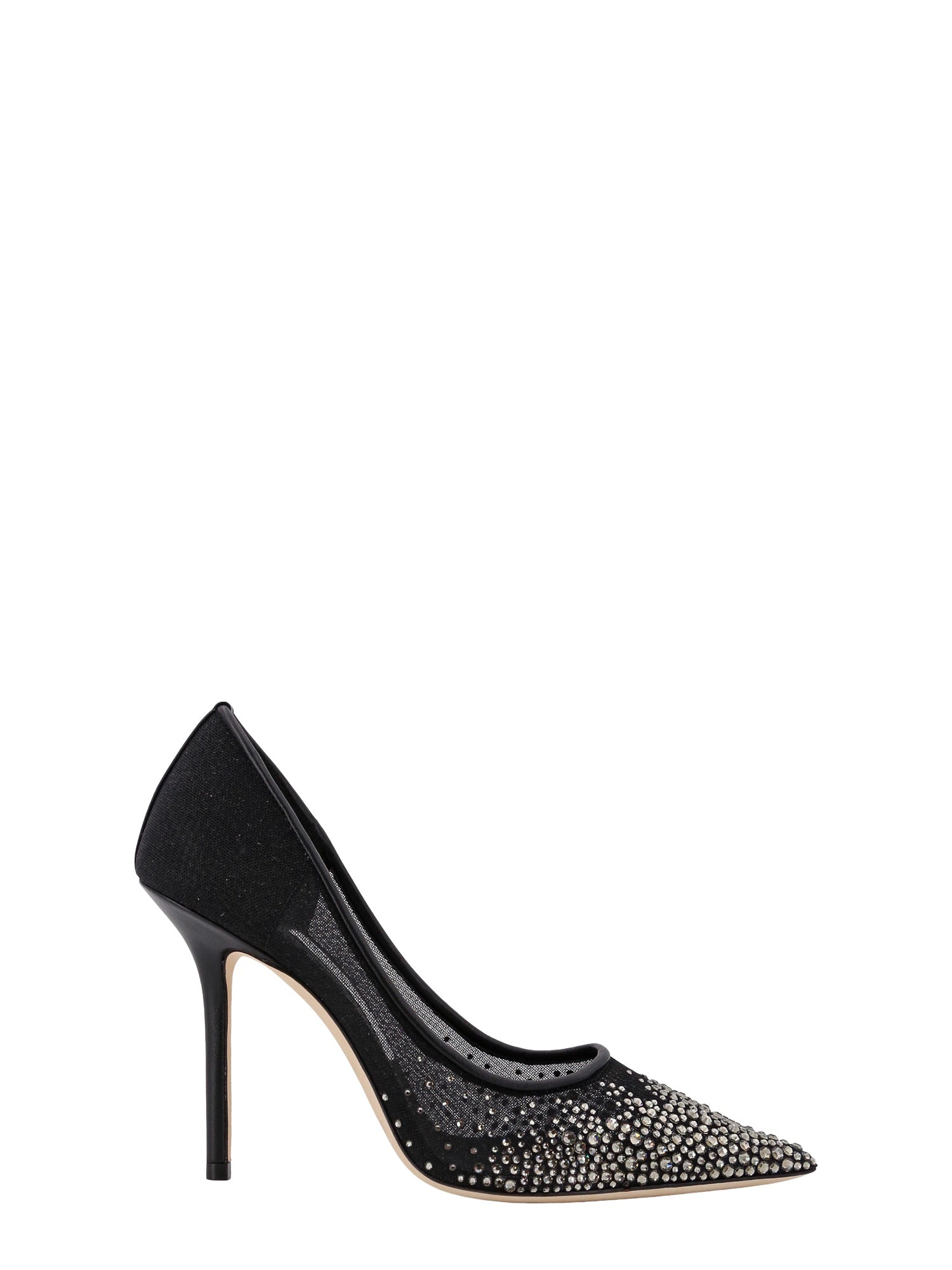 Jimmy Choo-Décolleté in mesh con dettaglio strass-Donna