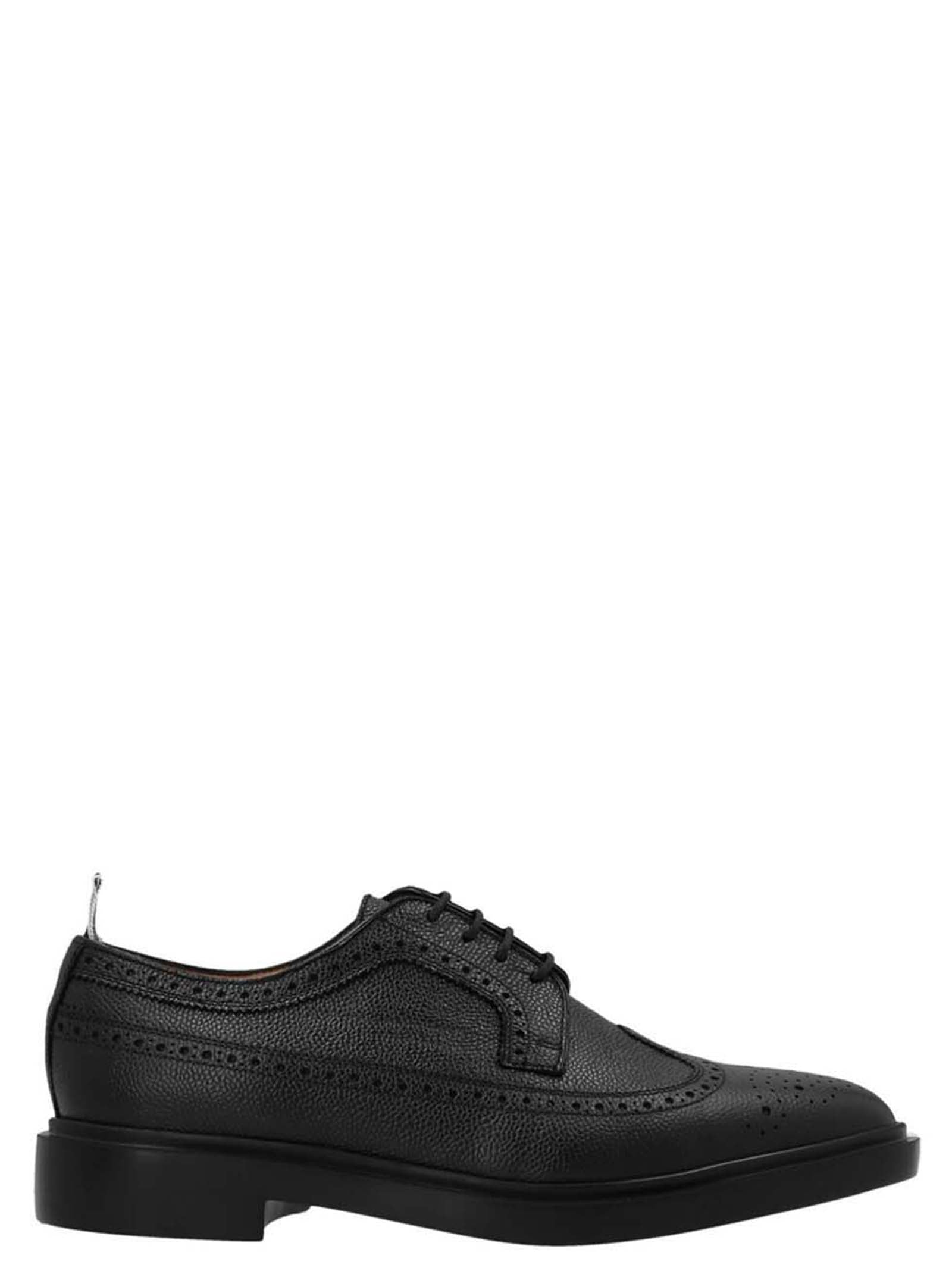 Thom Browne-Classic Longwing Stringate Nero-Uomo