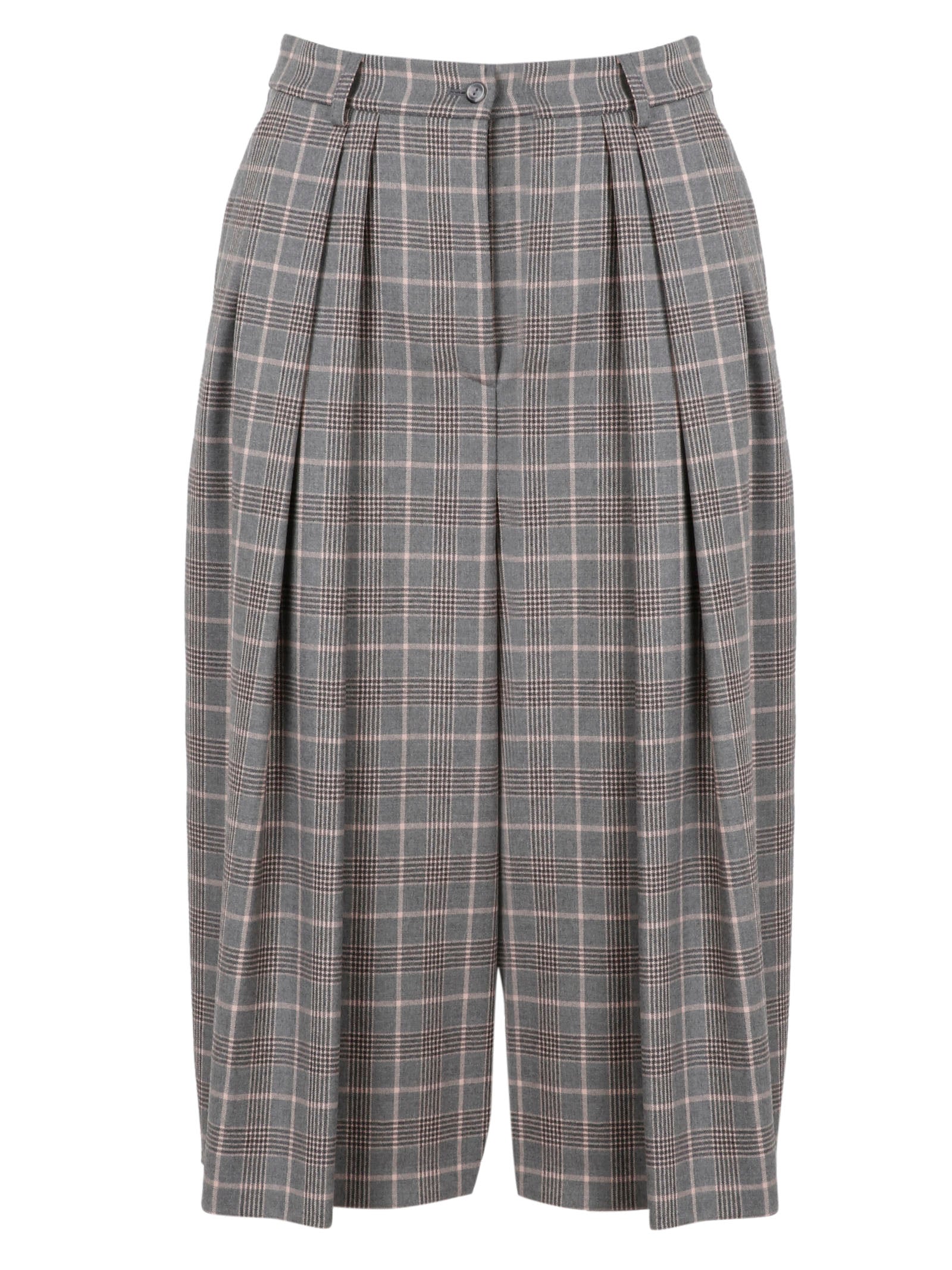 Alberta Ferretti-Tartan cropped pants-Donna