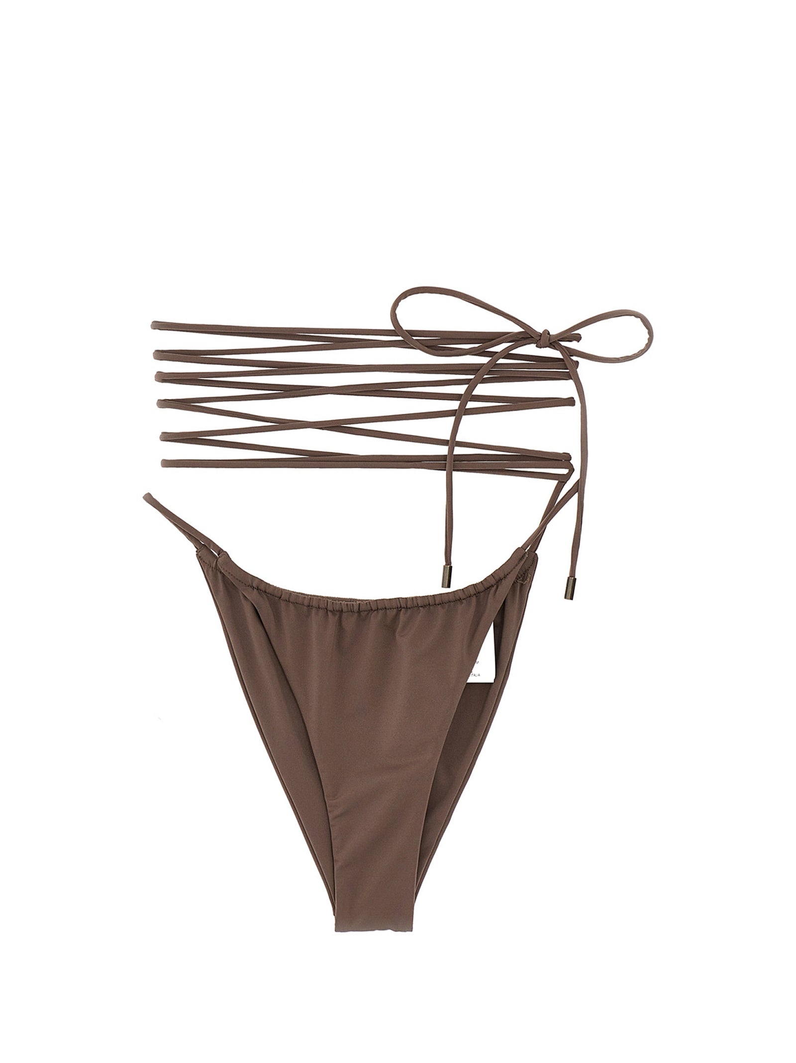 Saint Laurent-Lacing Bikini Briefs Beachwear Beige-Donna