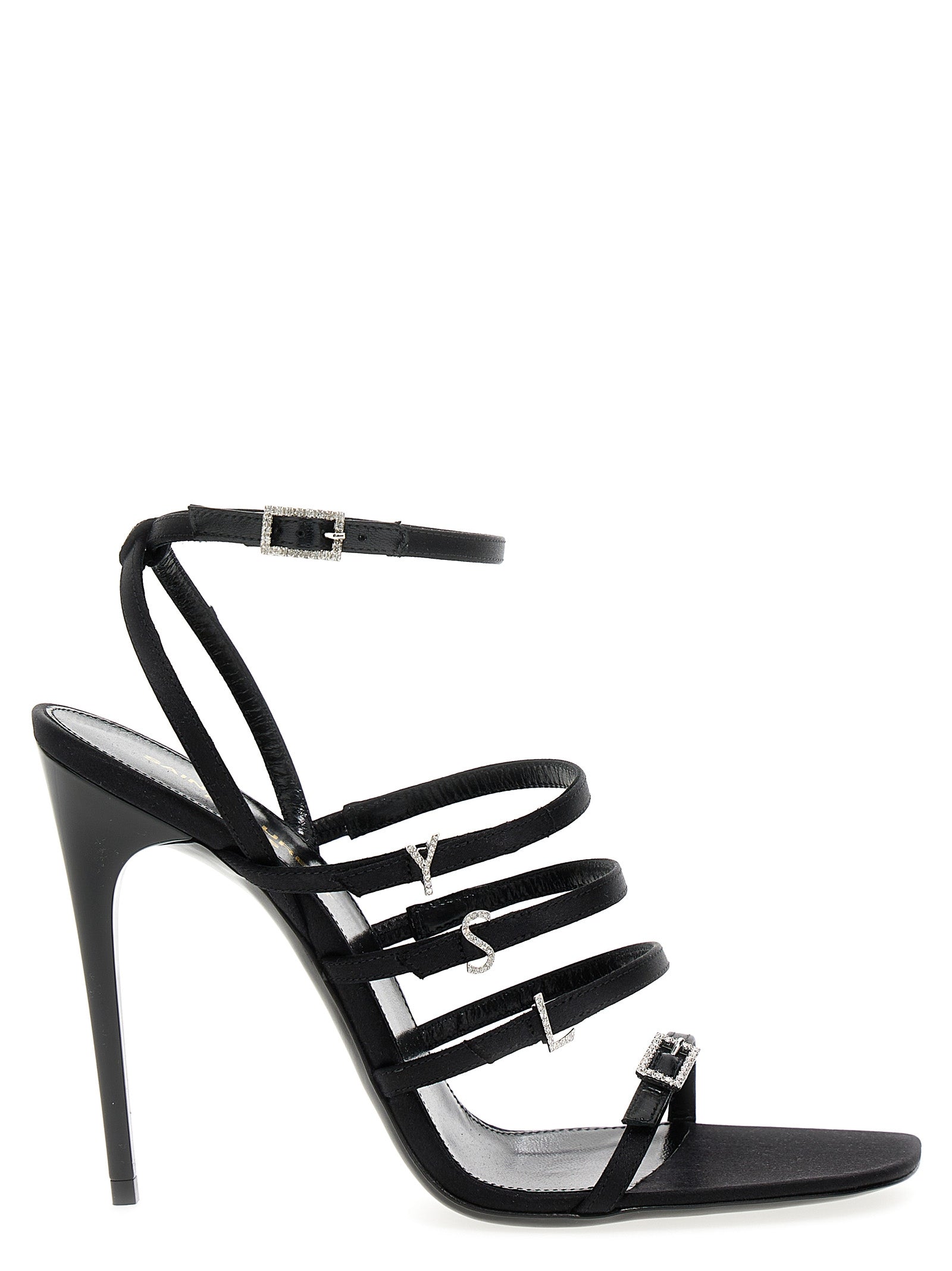 Saint Laurent-Free Sandali Nero-Donna