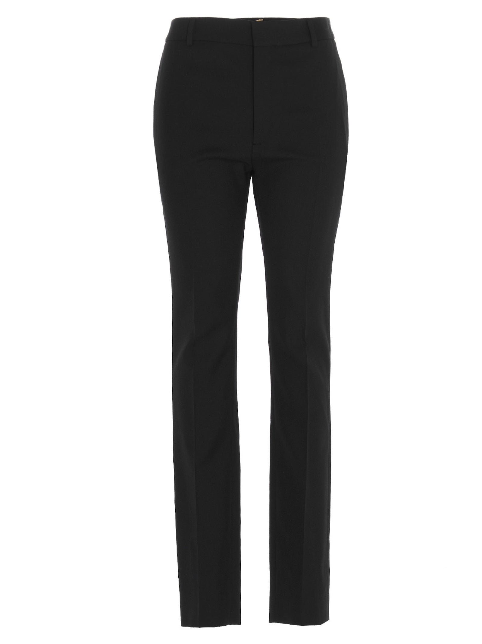 Saint Laurent-Wool Trousers Pantaloni Nero-Donna