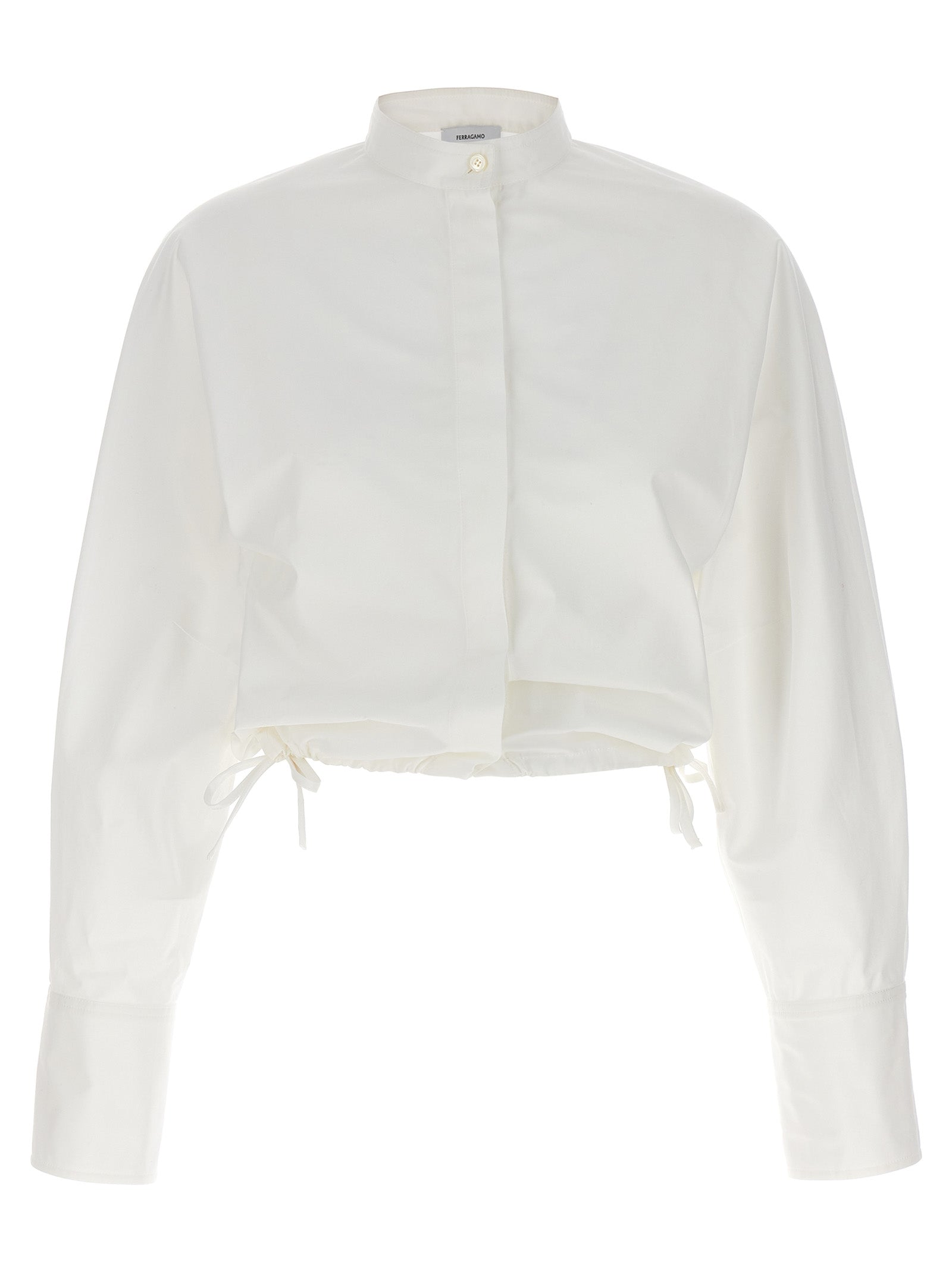 Ferragamo-Cropped Shirt Camicie Bianco-Donna