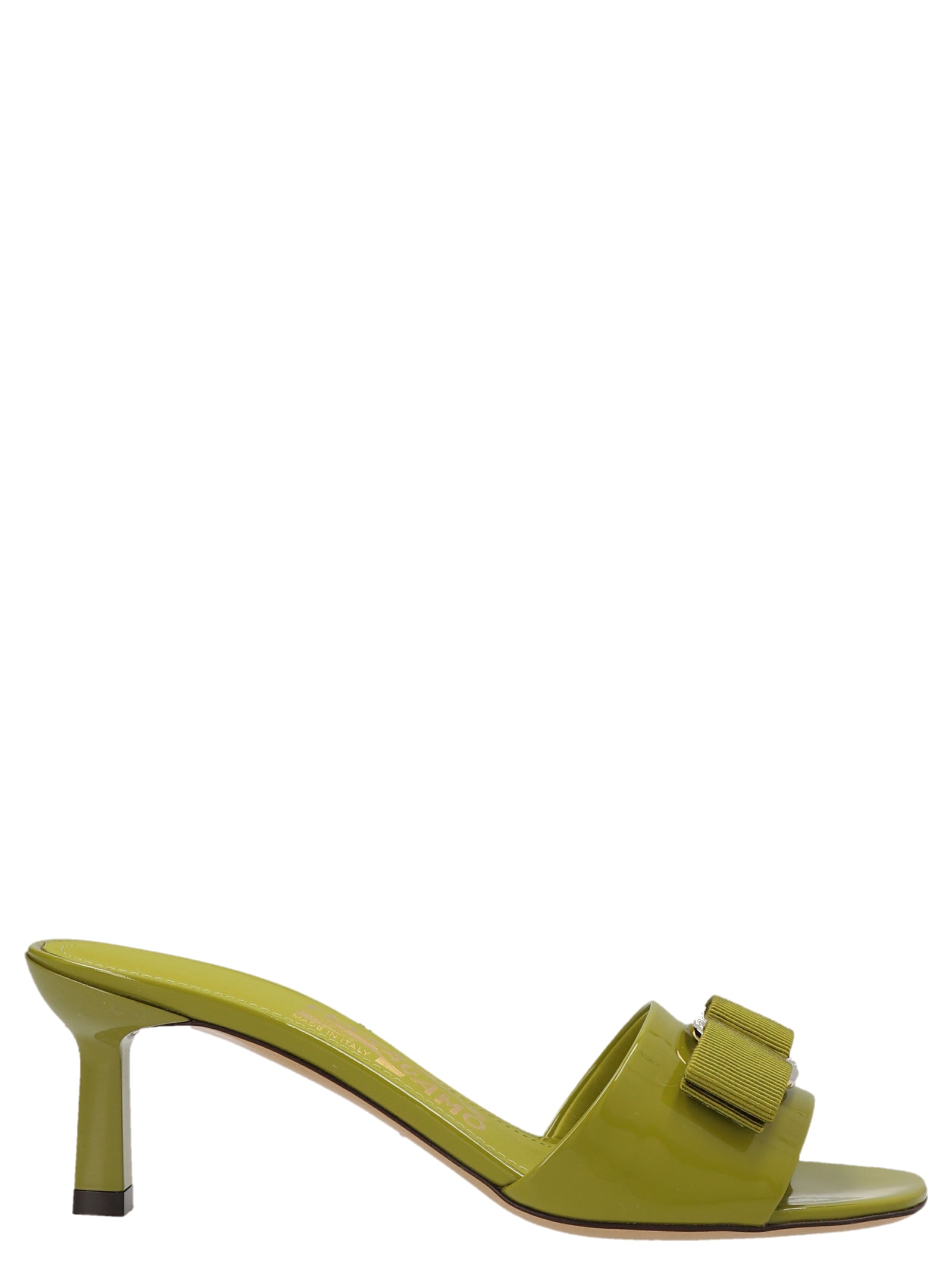 Ferragamo-Glo Sandali Verde-Donna