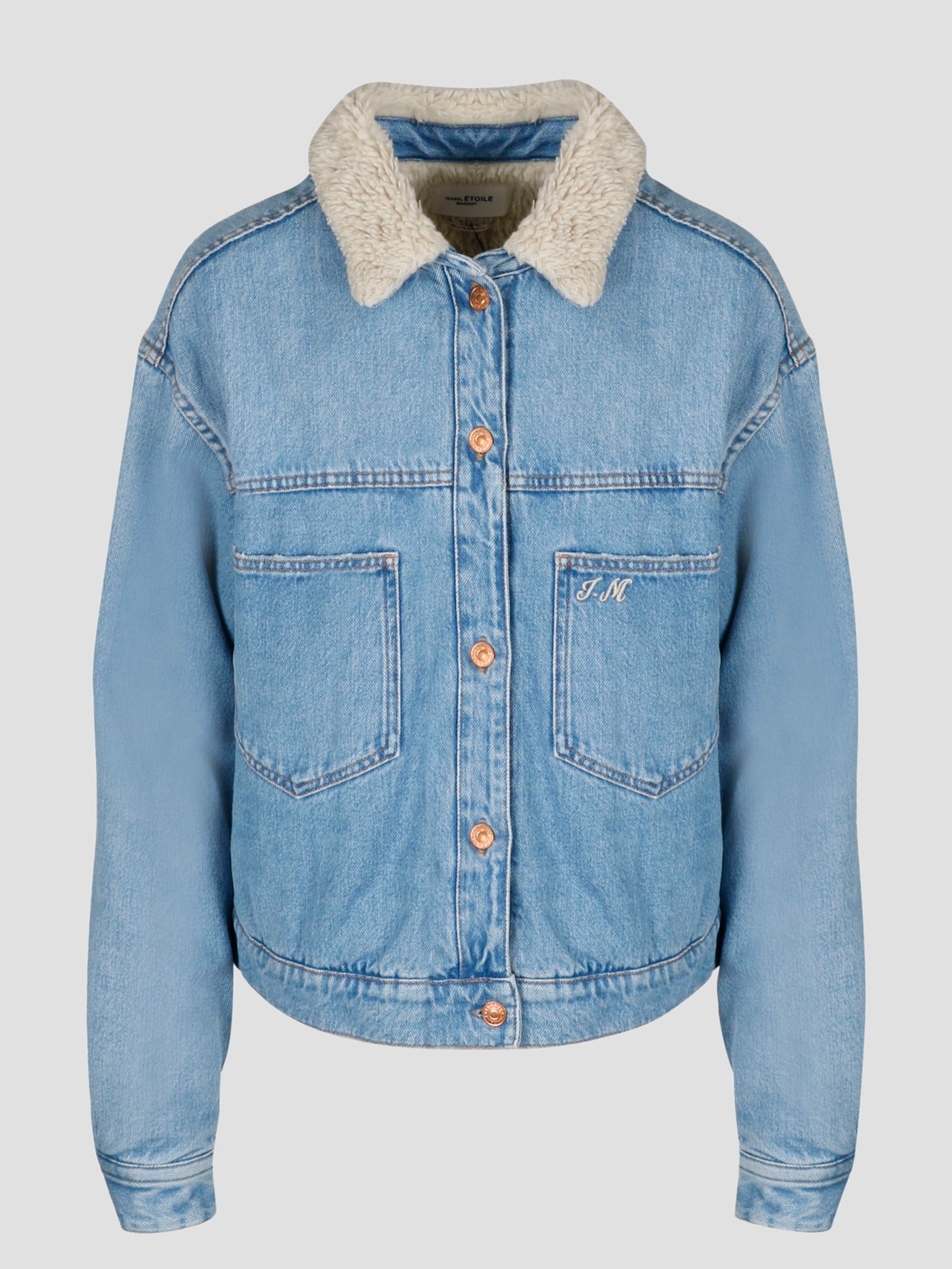 Isabel Marant Etoile-Denim shearling jacket-Donna