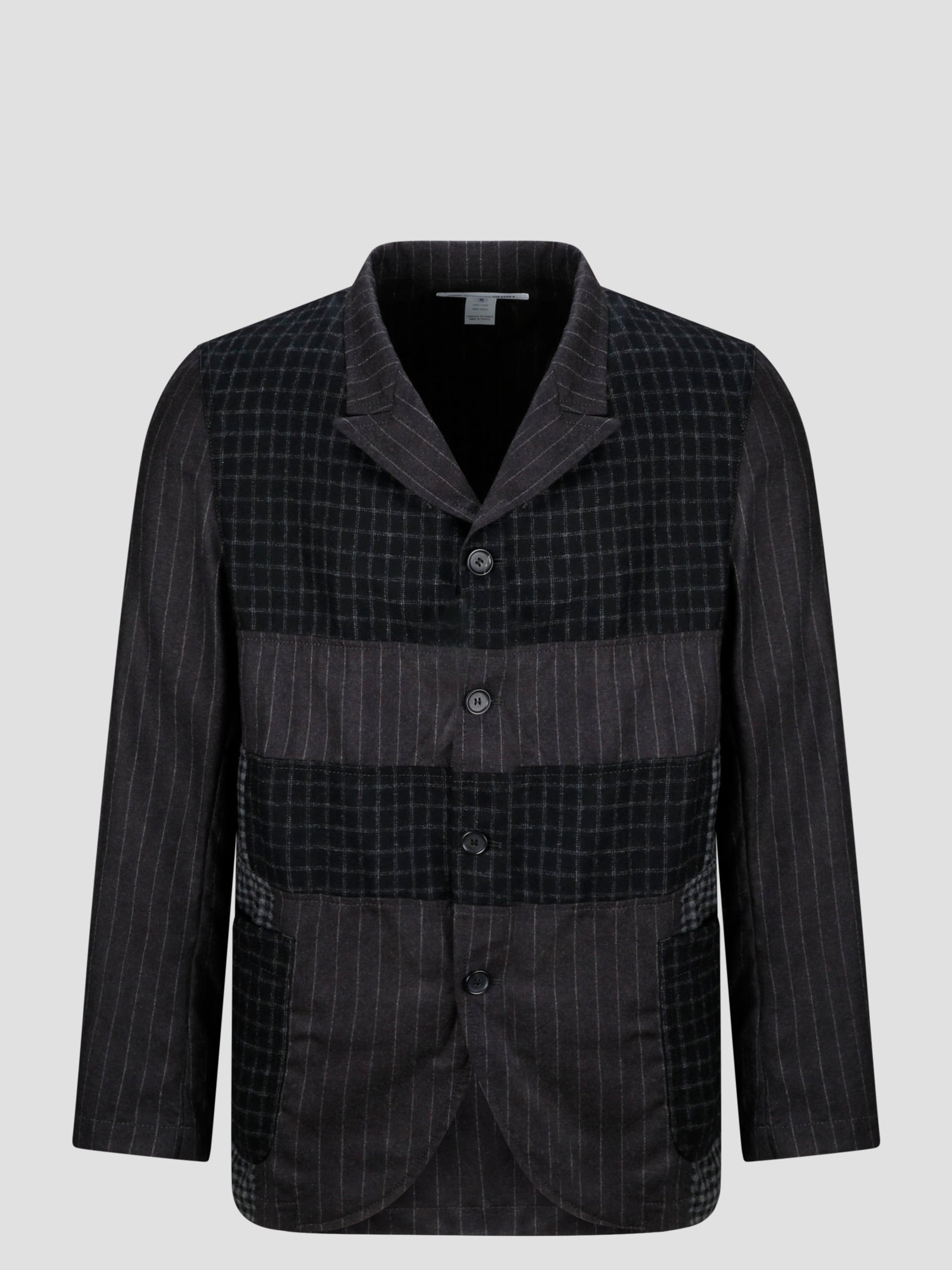 Comme Des Garçon Shirt-Multi check striped jacket-Uomo