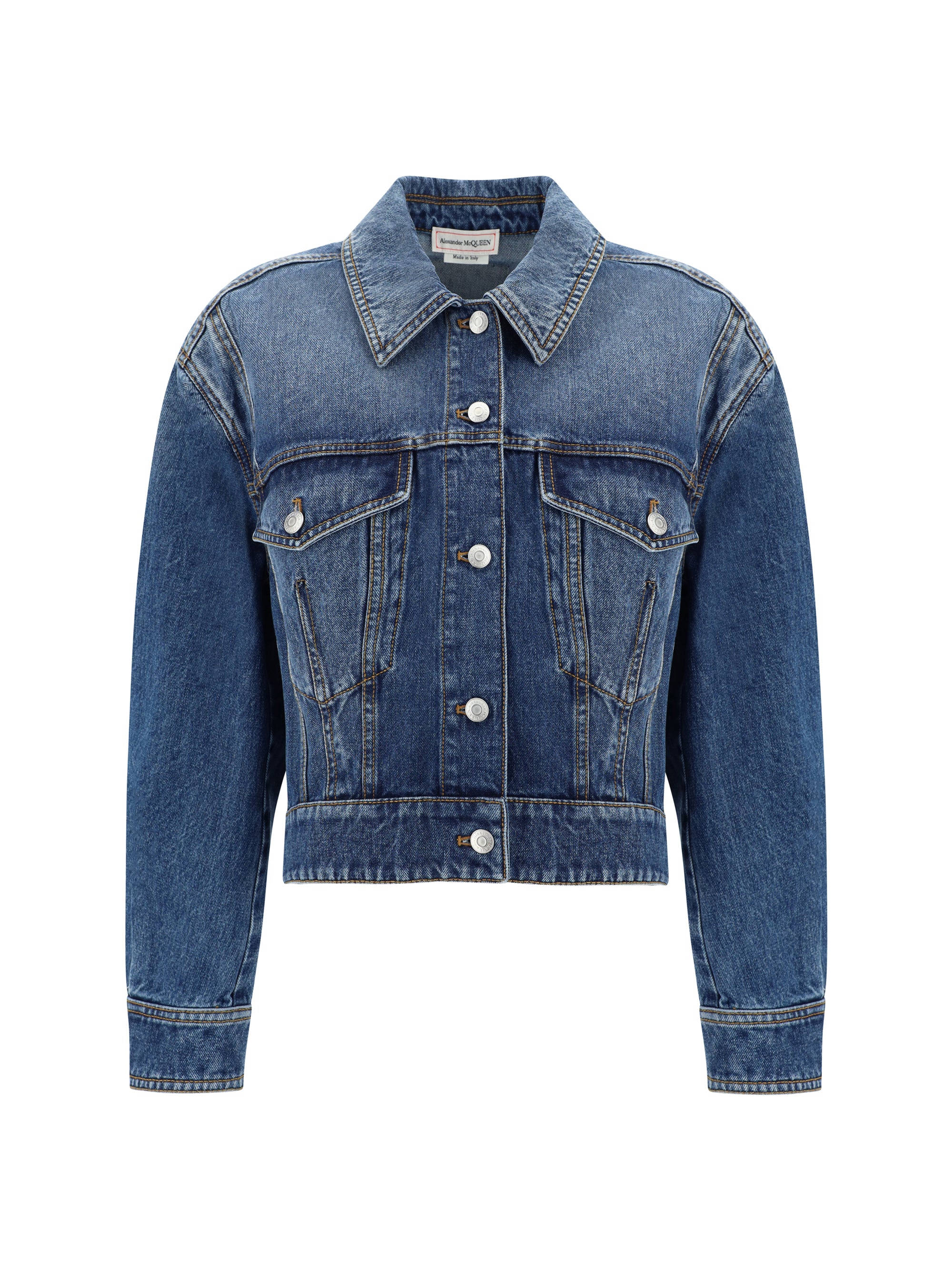 Alexander McQueen-Giacca Denim-Donna