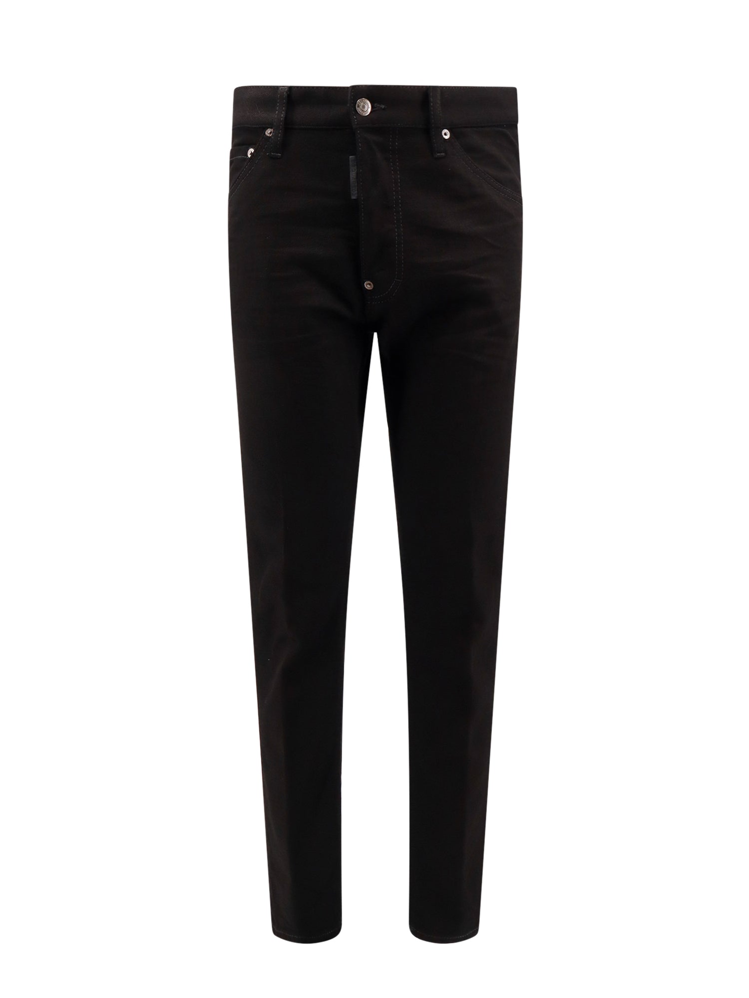 Dsquared2-Pantalone in cotone con patch logo posteriore-Uomo