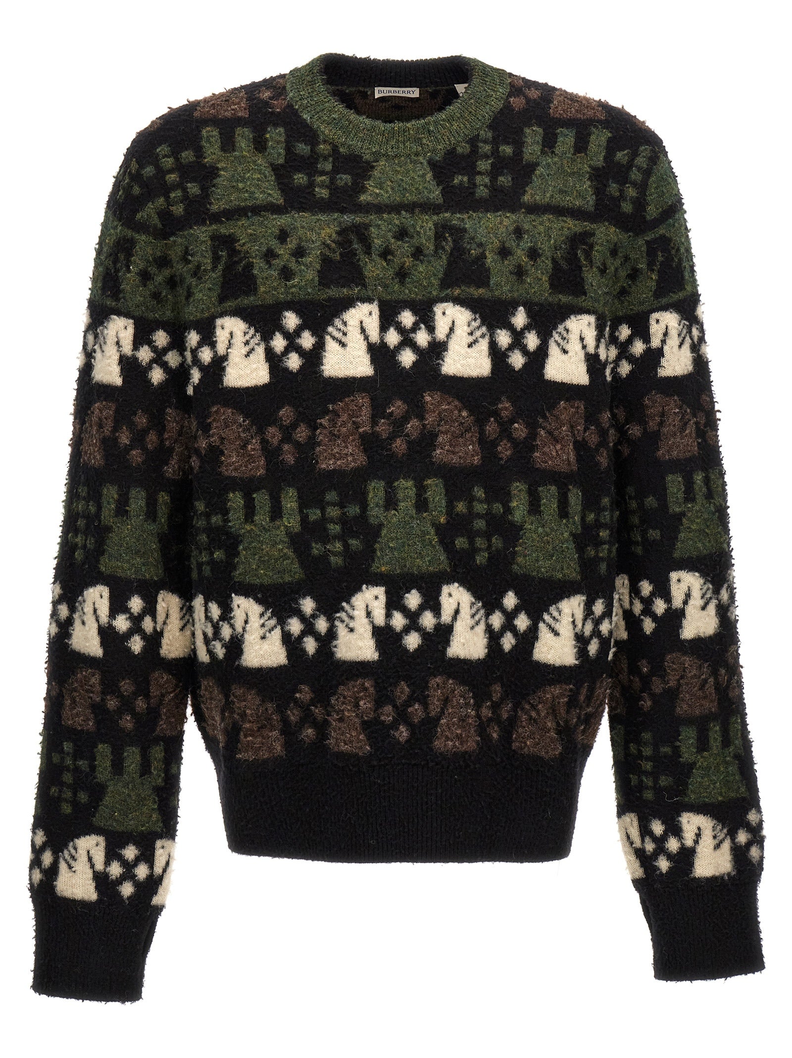 Burberry-Chess Sweater Maglioni Multicolor-Uomo