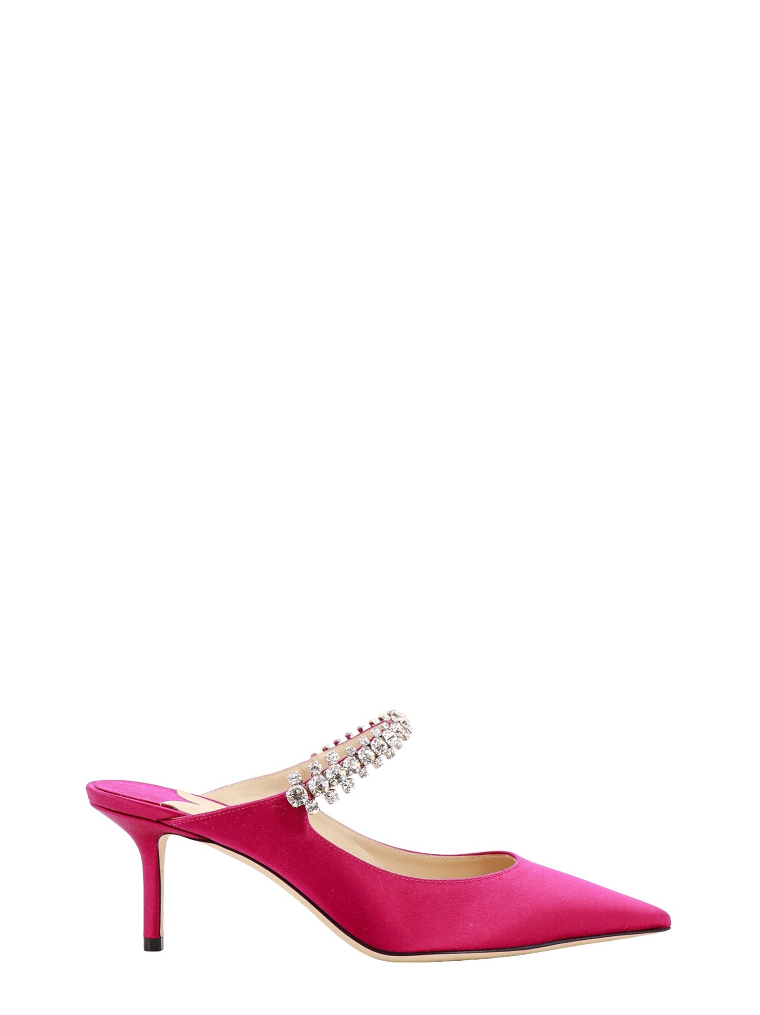 Jimmy Choo-Sabot in satin con dettaglio Swarovski-Donna