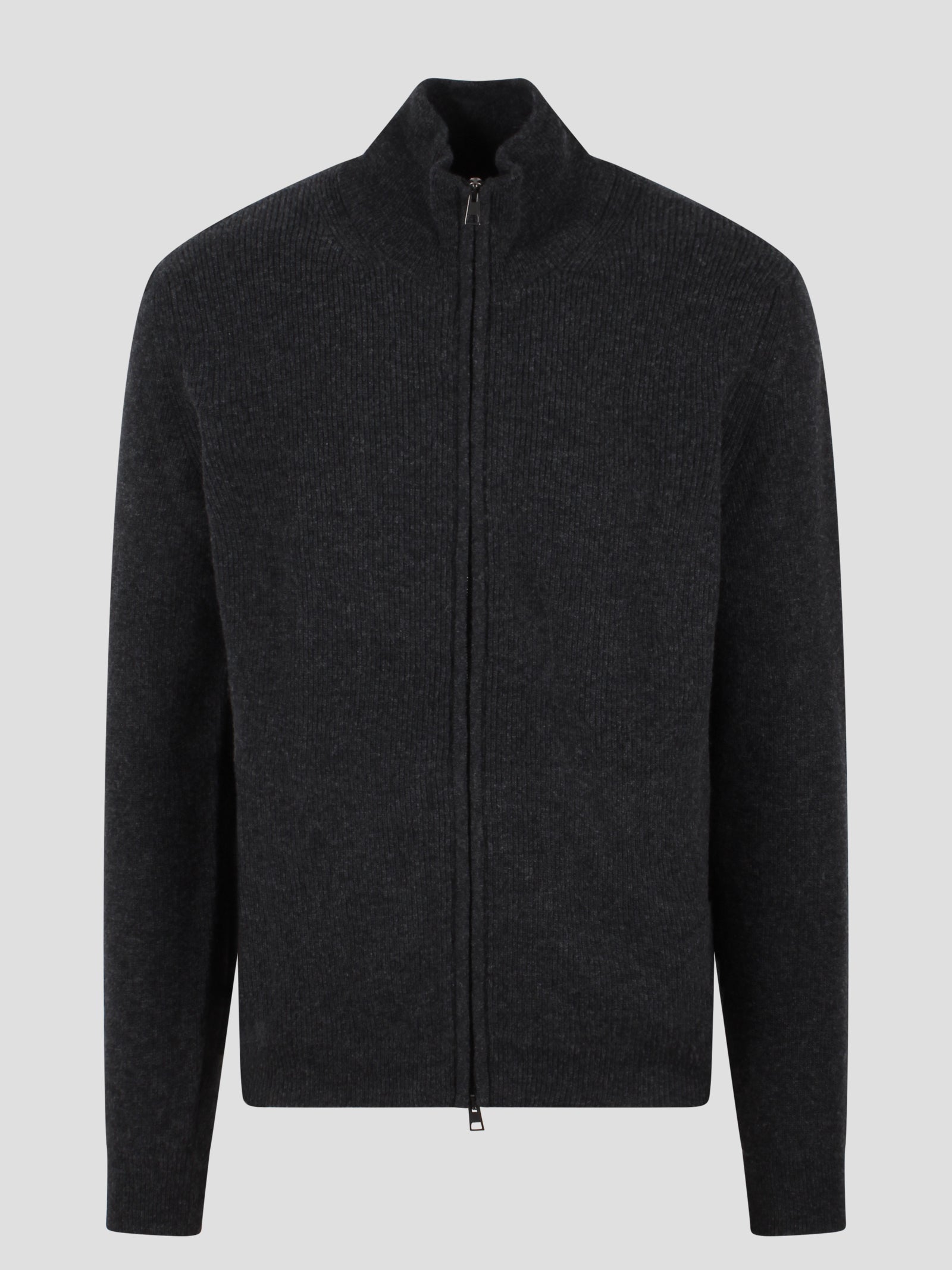 Roberto Collina-Wool zipped cardigan-Uomo