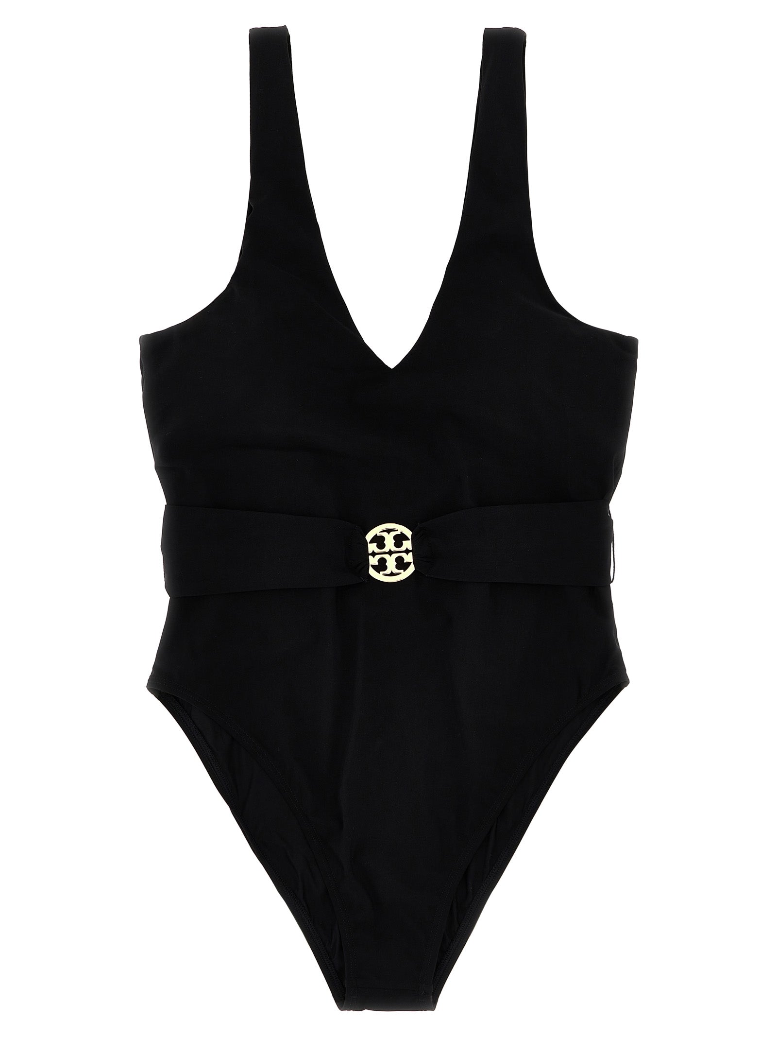 Tory Burch-Miller Plunge Beachwear Nero-Donna