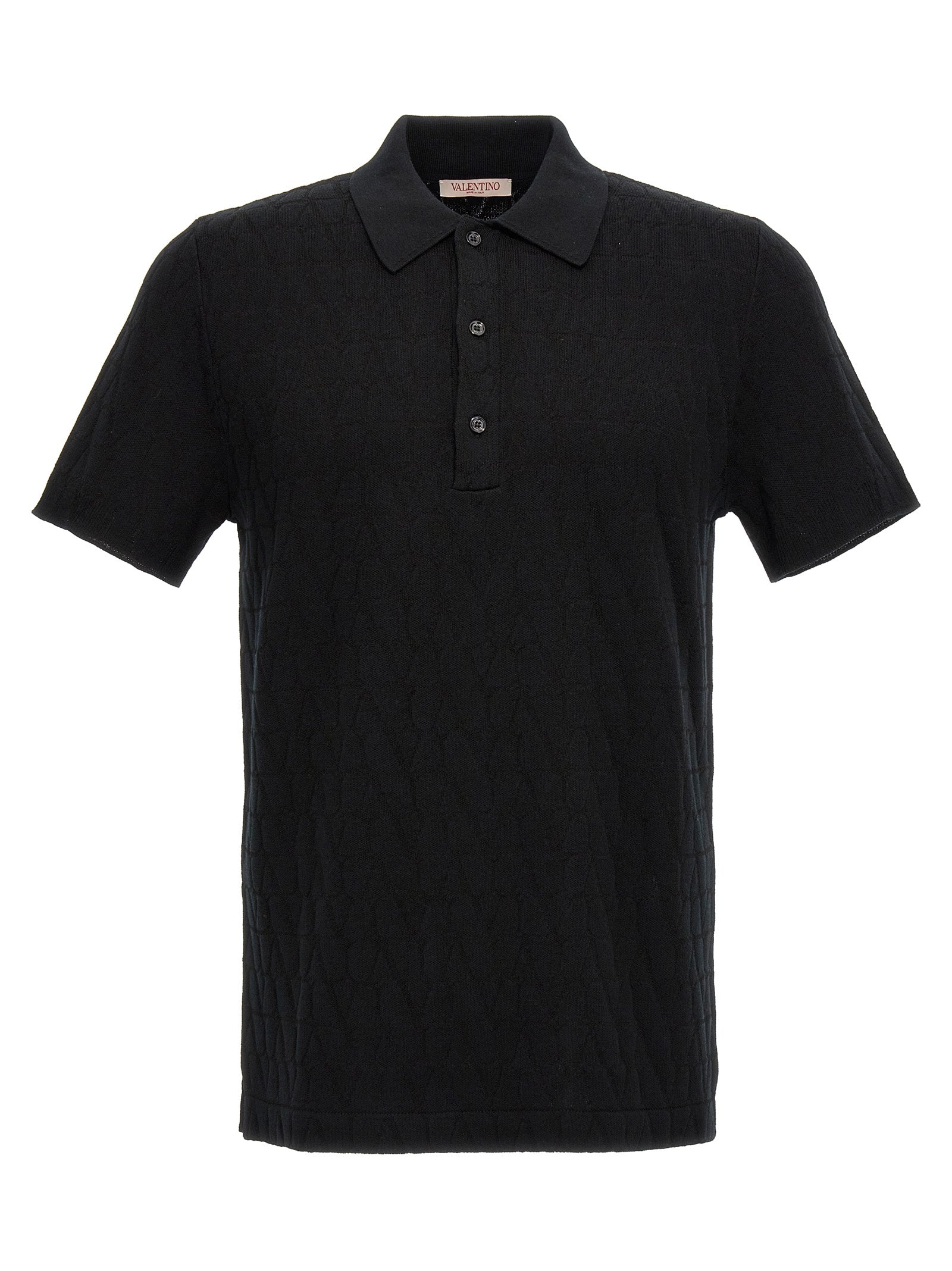 Valentino Garavani-Toile Iconographe Polo Nero-Uomo