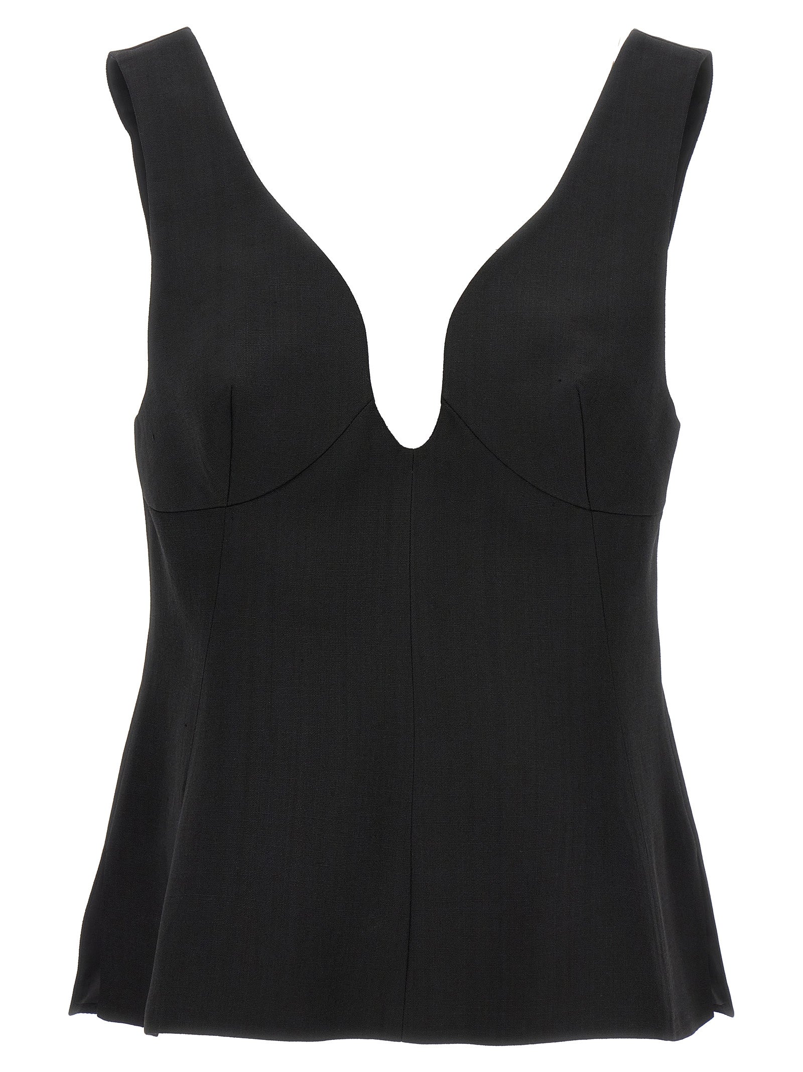 Jil Sander-70 Top Nero-Donna