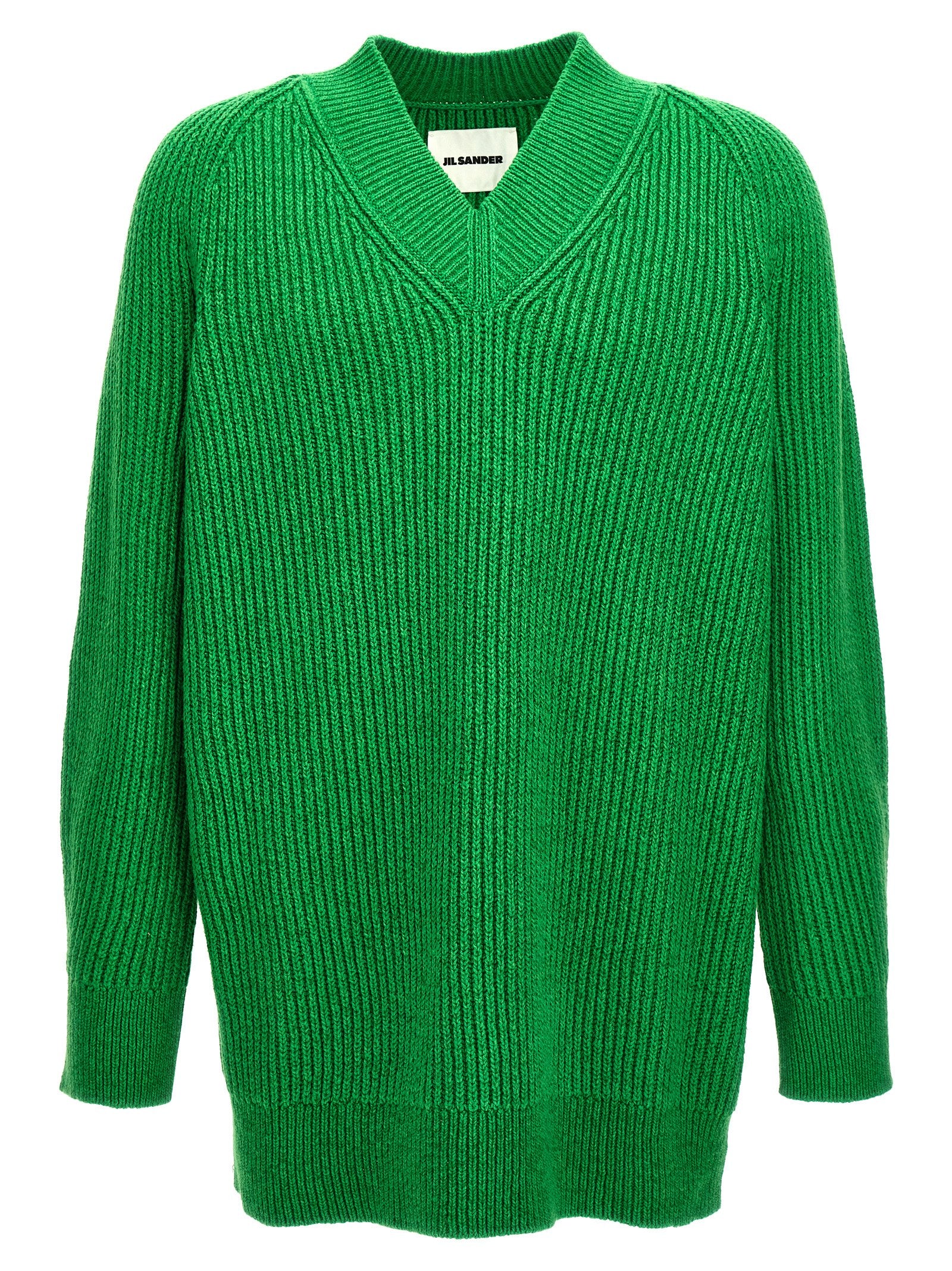 Jil Sander-Oversized Sweater Maglioni Verde-Uomo