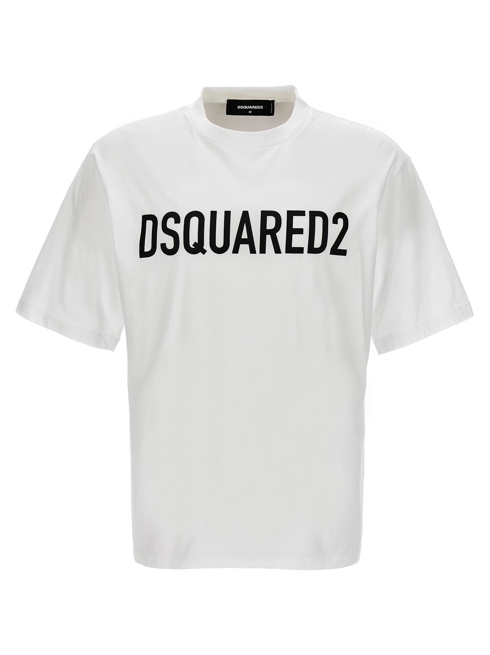 Dsquared2-Logo T Shirt Bianco-Uomo