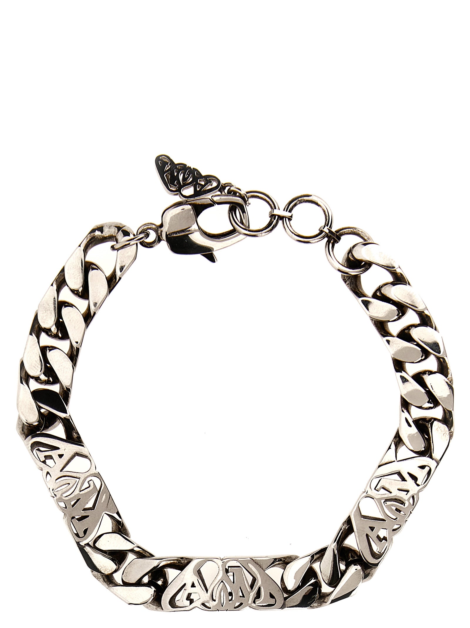 Alexander Mcqueen-Logo Seal Gioielli Silver-Uomo