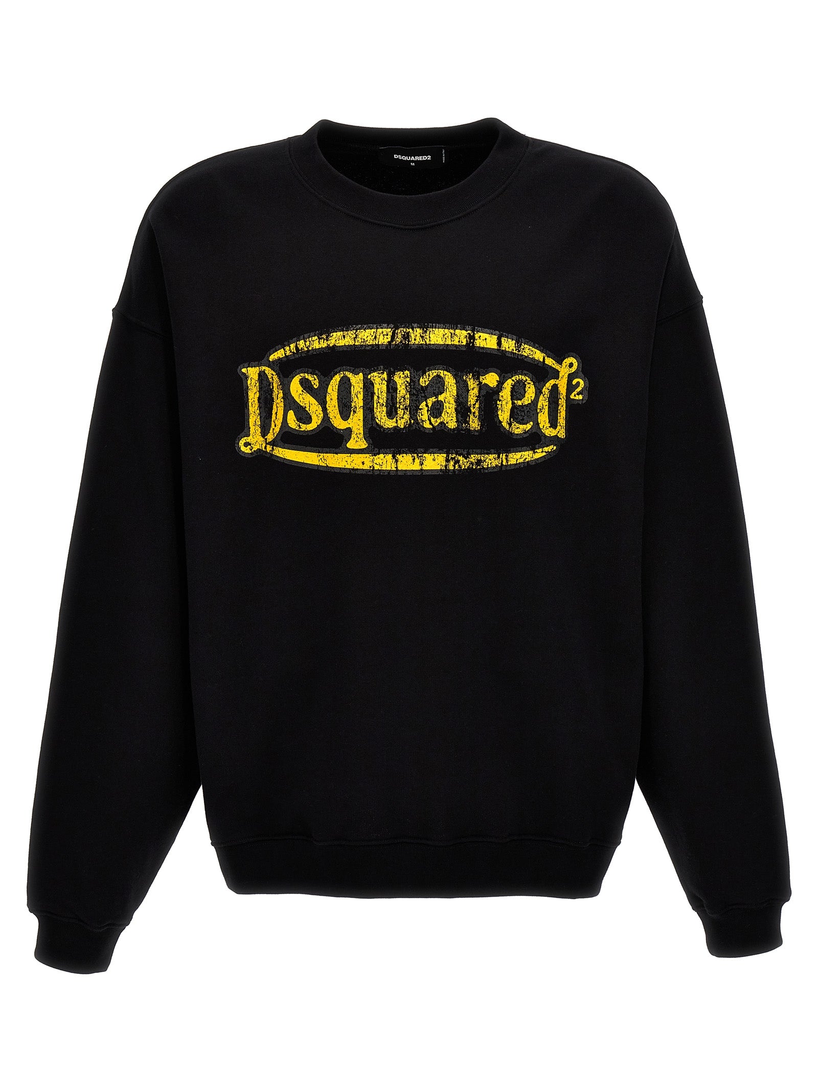 Dsquared2-Logo Sweatshirt Maglioni Nero-Uomo