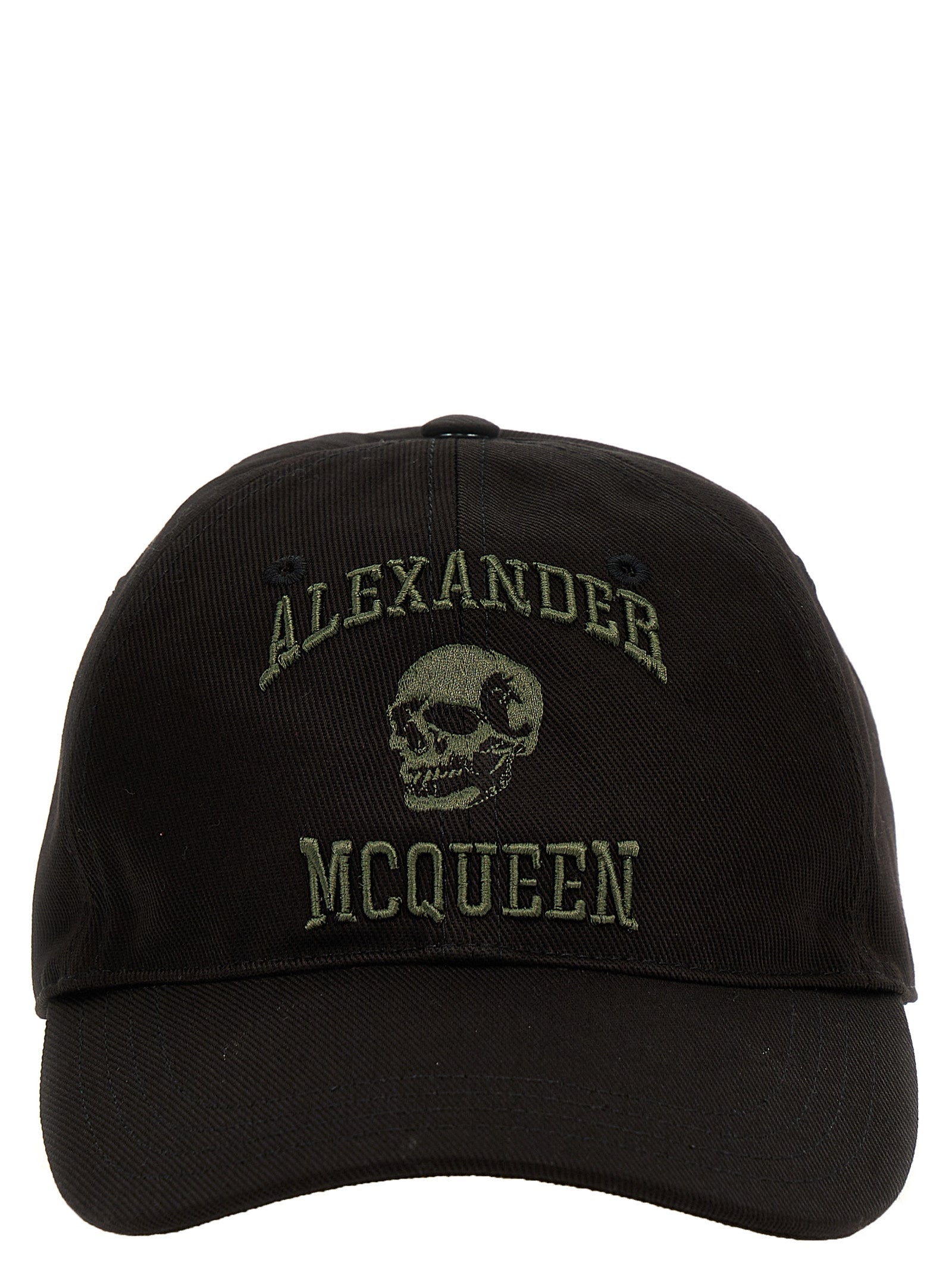 Alexander Mcqueen-Varsity Skull Cappelli Nero-Uomo