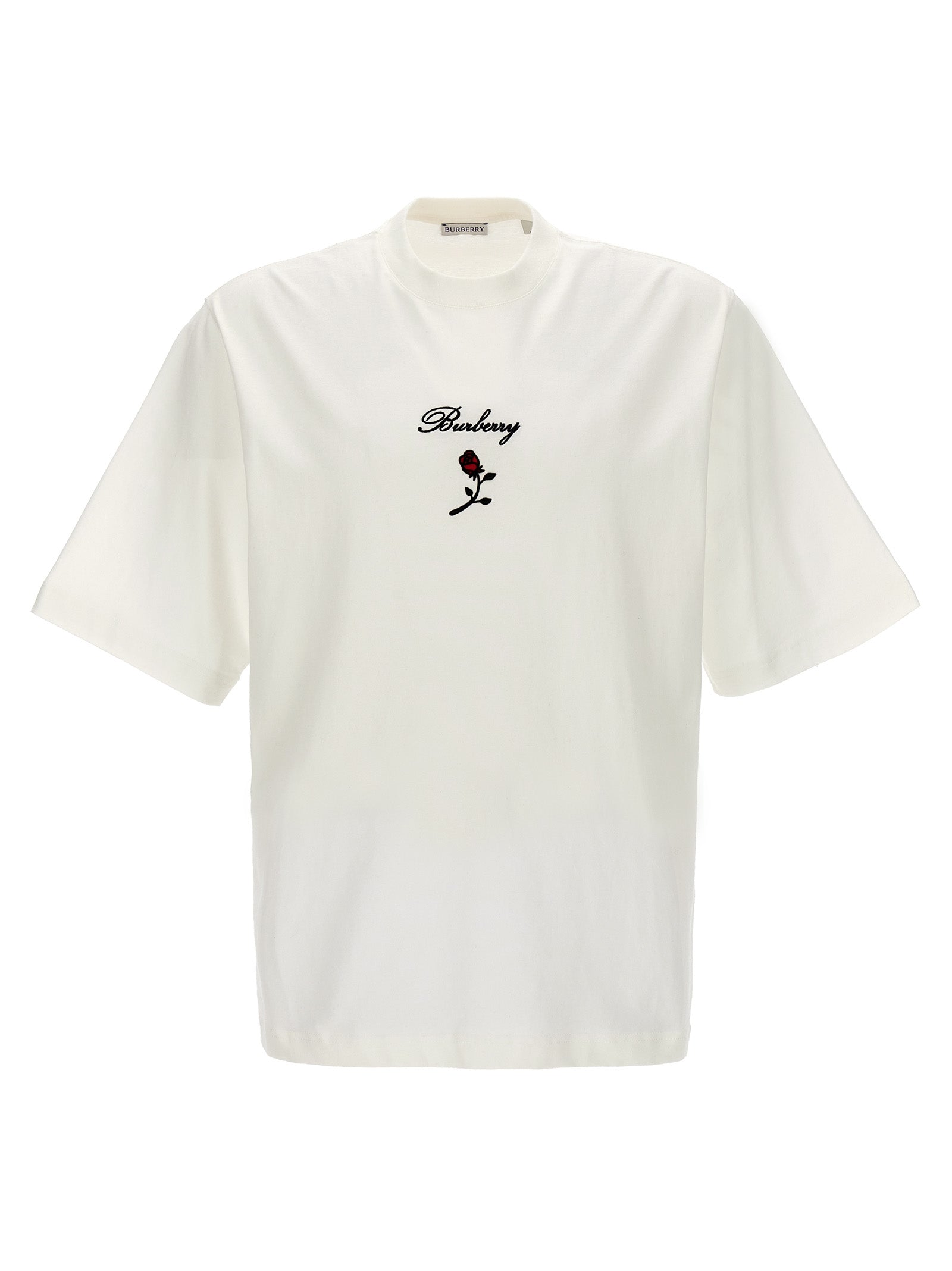 Burberry-Logo T Shirt Bianco-Uomo