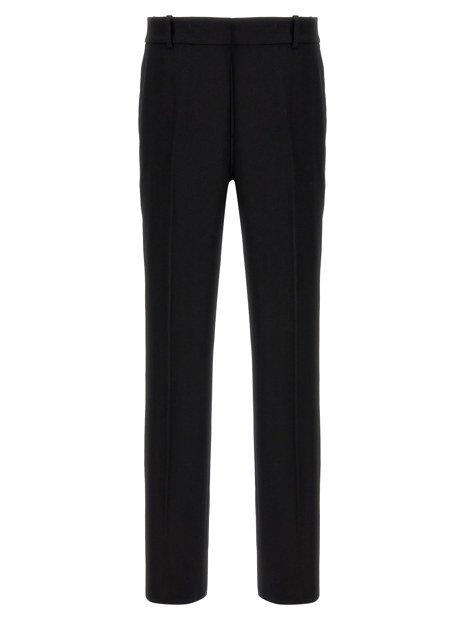 Alexander Mcqueen-Cigarette Tailored Pantaloni Nero-Uomo