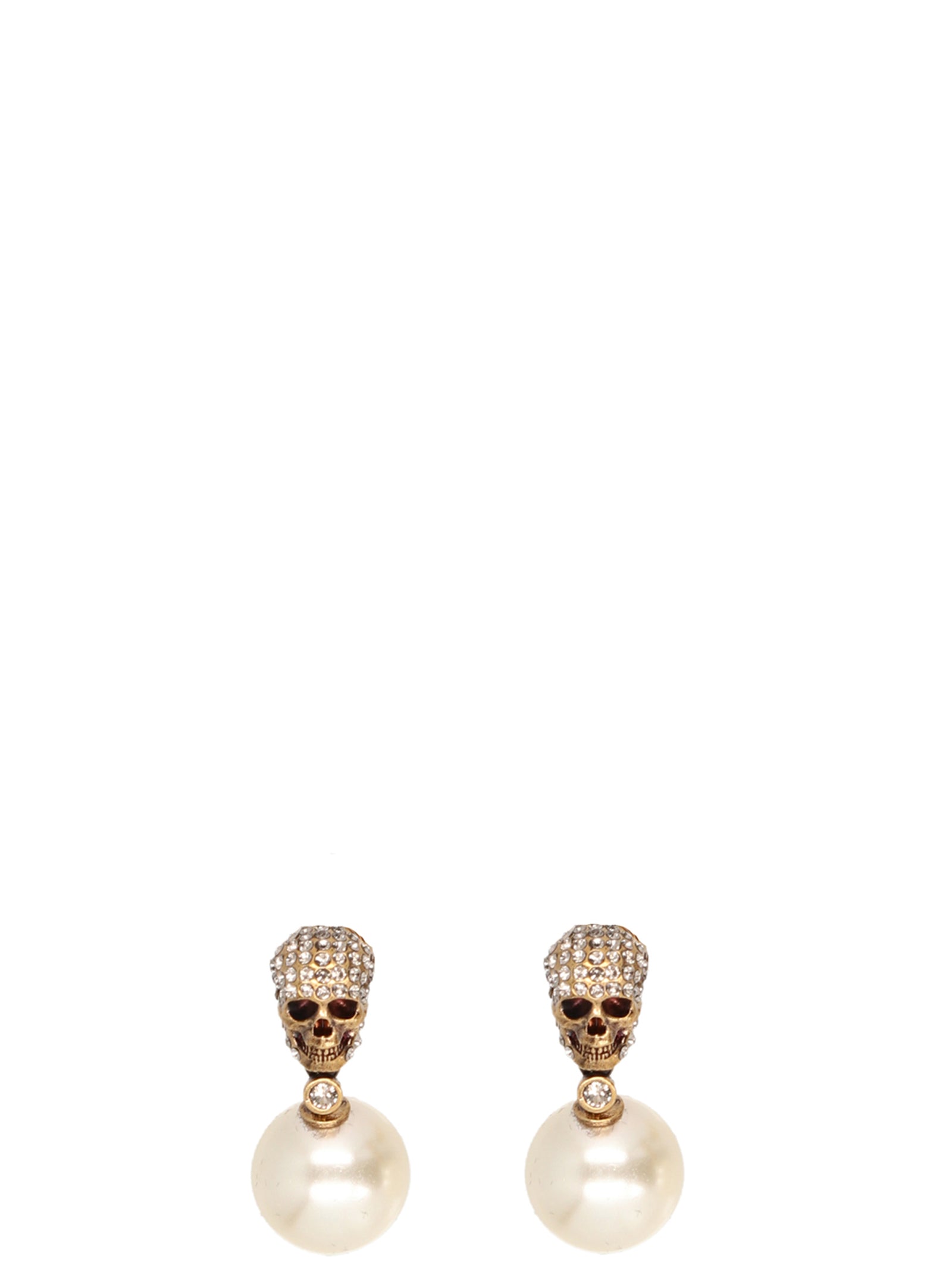 Alexander Mcqueen-Pearl N Skull Gioielli Oro-Donna