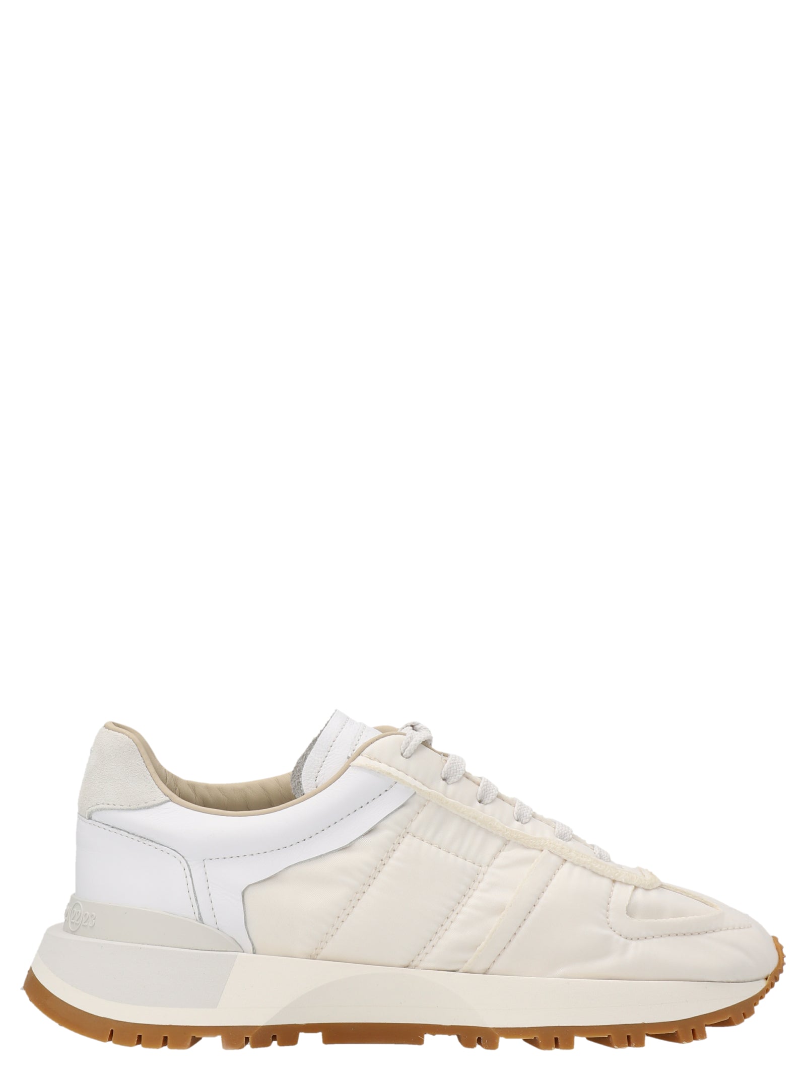 Maison Margiela-Leather Sneakers Bianco-Donna