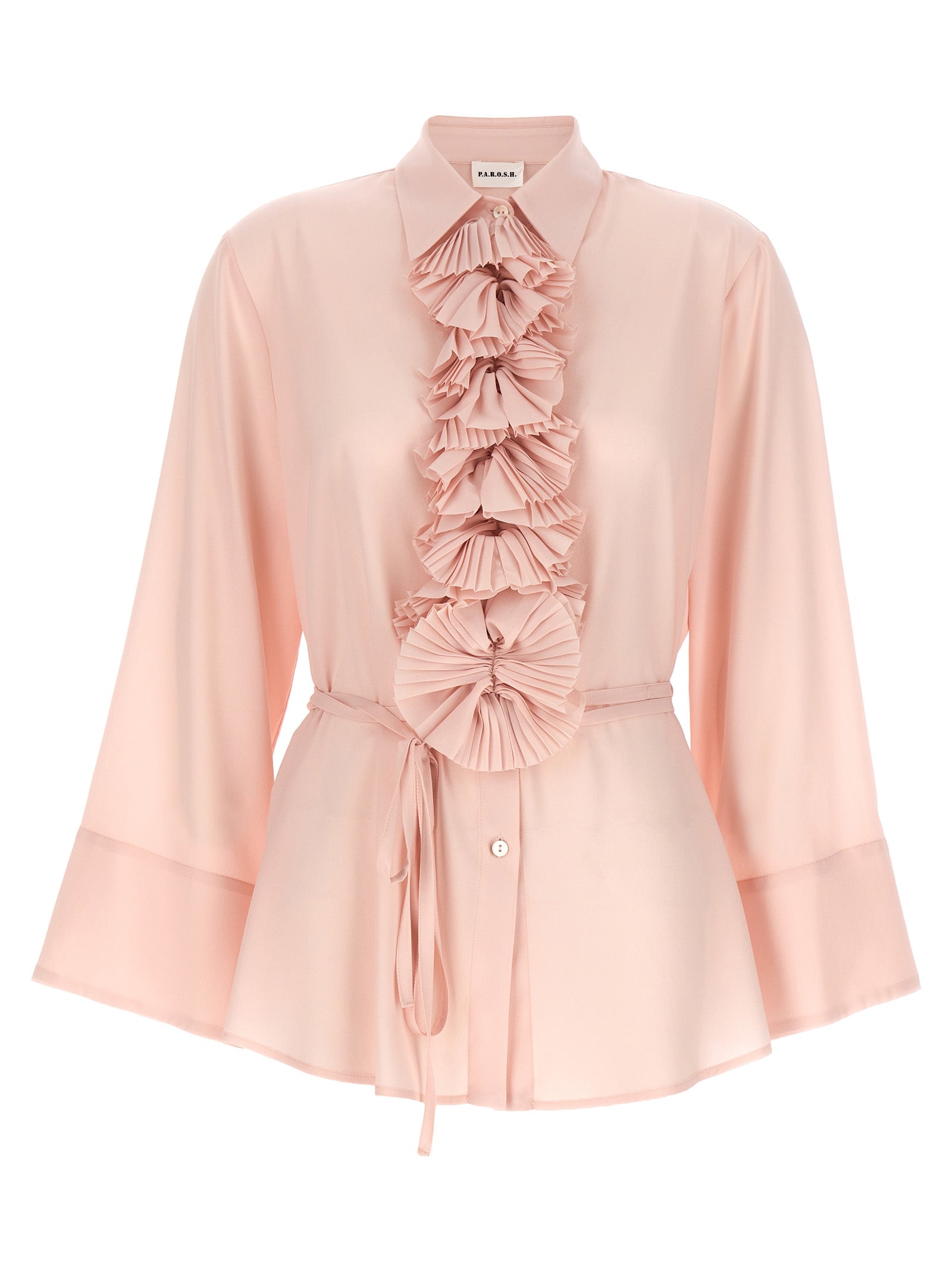 P. A.R. O.S. H.-Ruffles Shirt Camicie Rosa-Donna