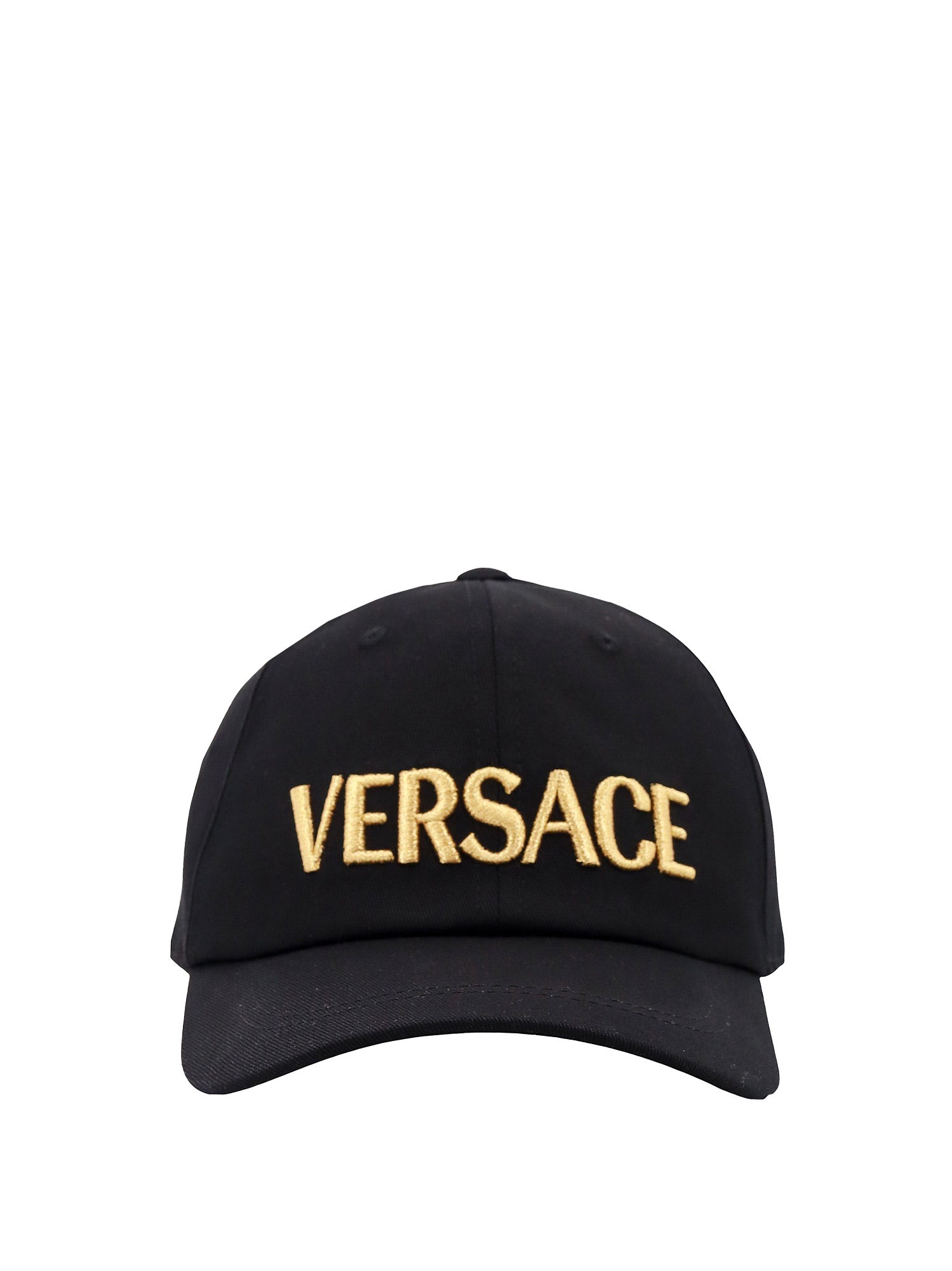 Versace-Cappello baseball in cotone con ricamo logo-Uomo