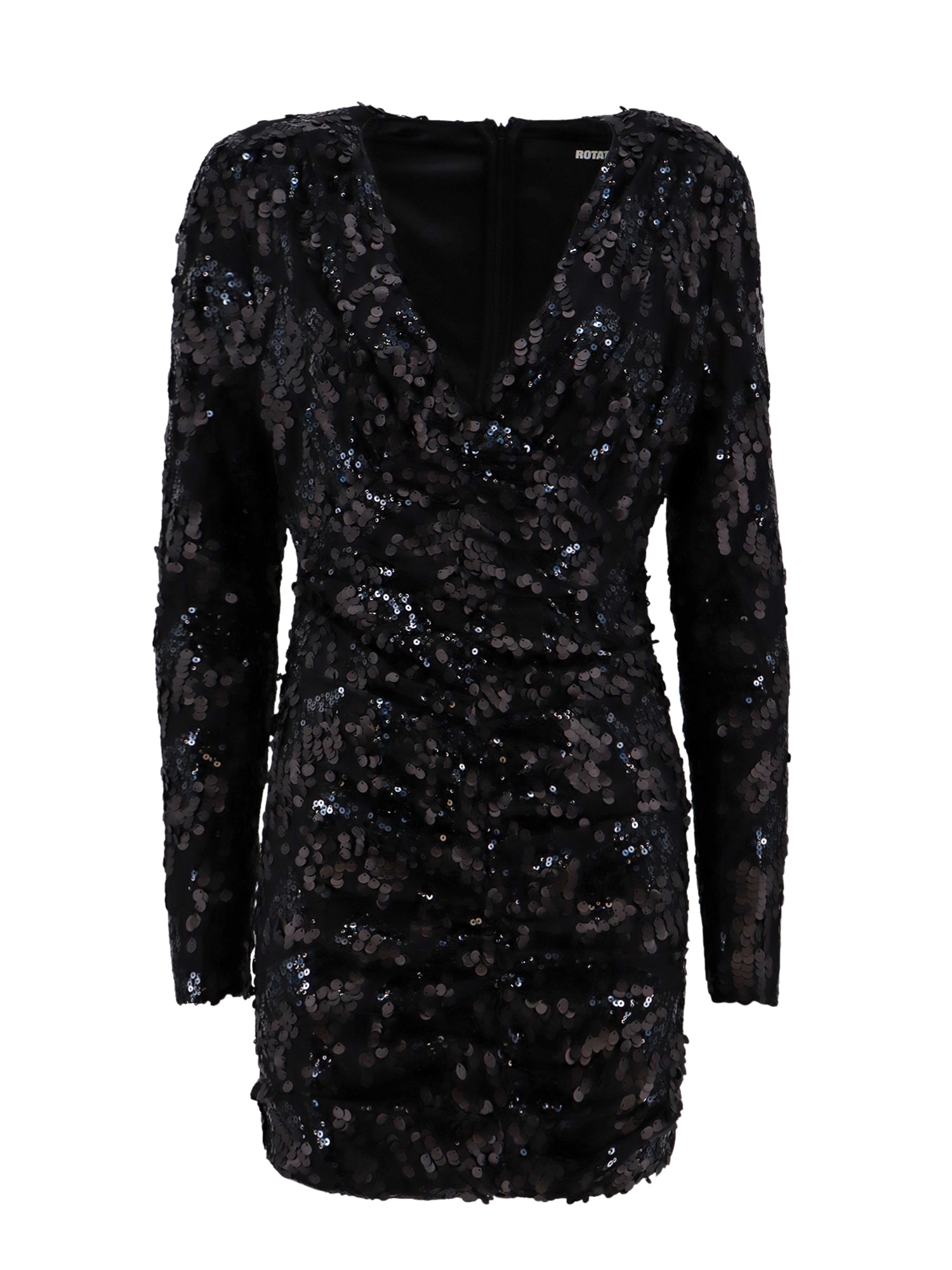 Rotate Birger Christensen-Abito in mesh con paillettes all-over-Donna