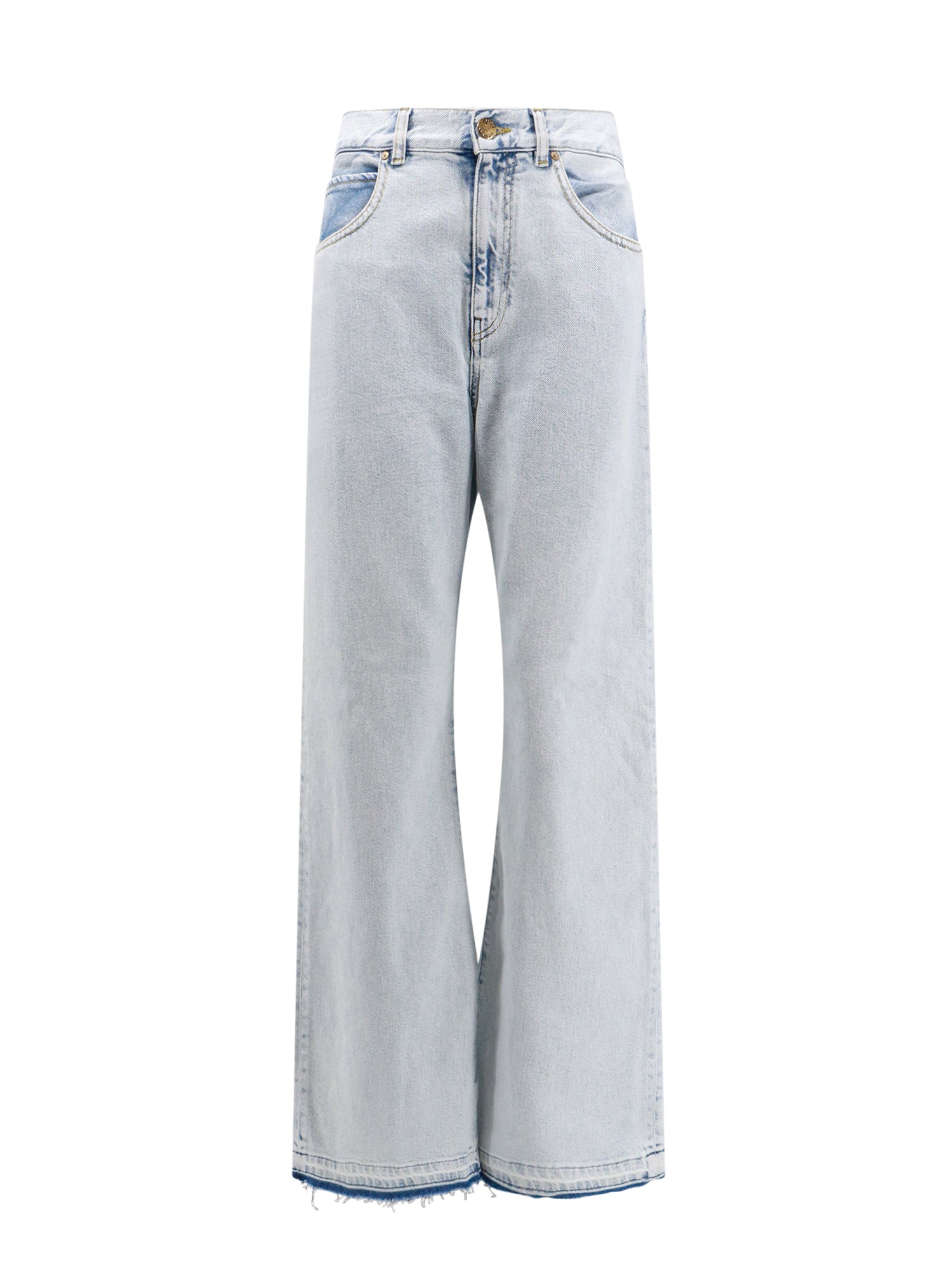 Pinko-Jeans in cotone stretch con patch logo posteriore-Donna