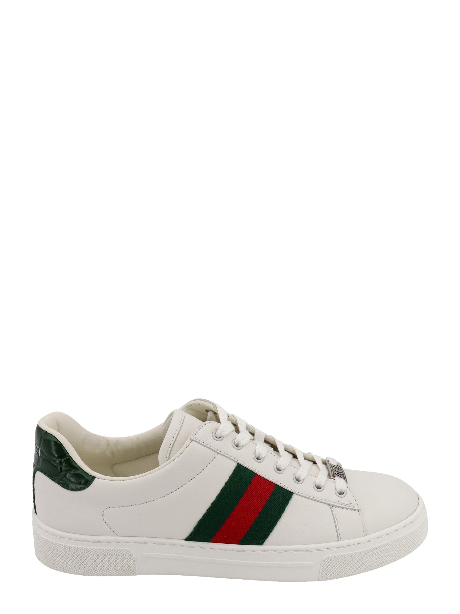 Gucci-Sneakers in pelle con iconica Banda Web-Donna