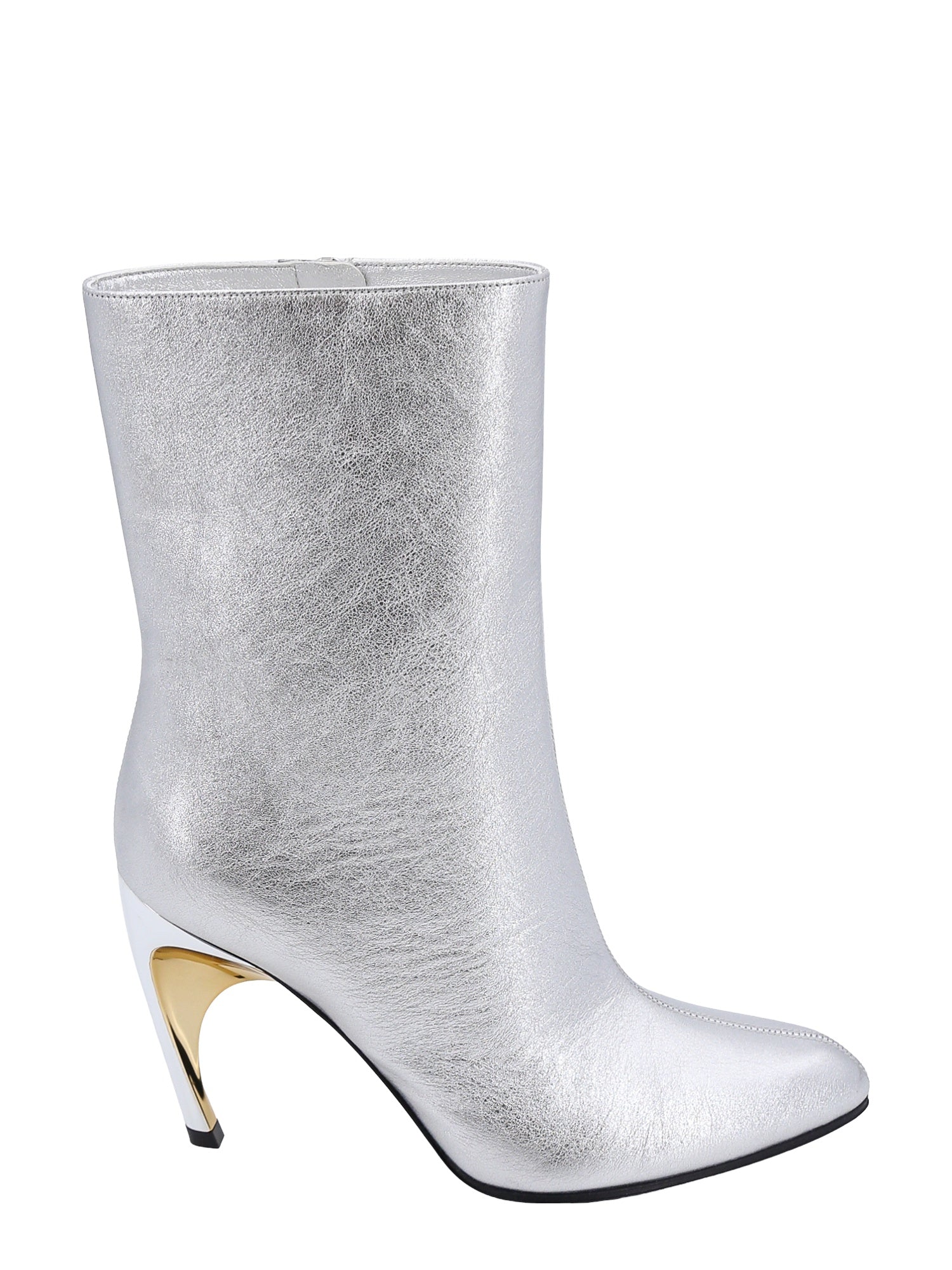 Alexander McQueen-Stivaletti in pelle laminata-Donna