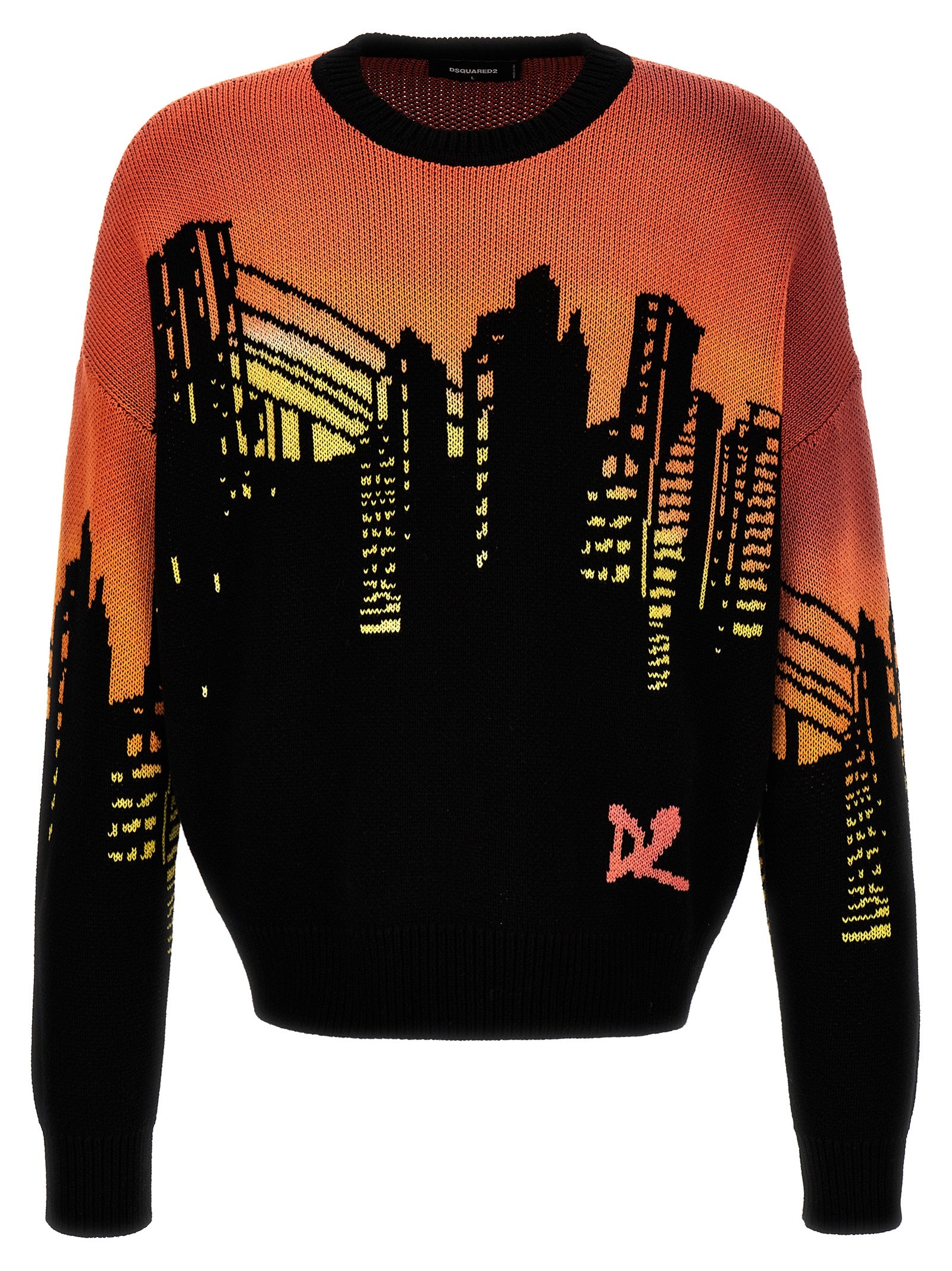 Dsquared2-Intarsia Sweater Maglioni Multicolor-Uomo