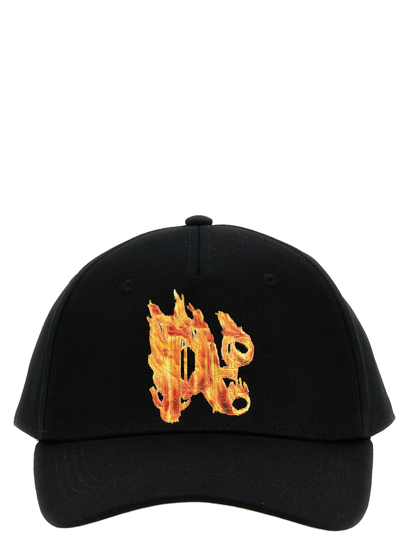 Palm Angels-Burning Monogram Cappelli Nero-Uomo