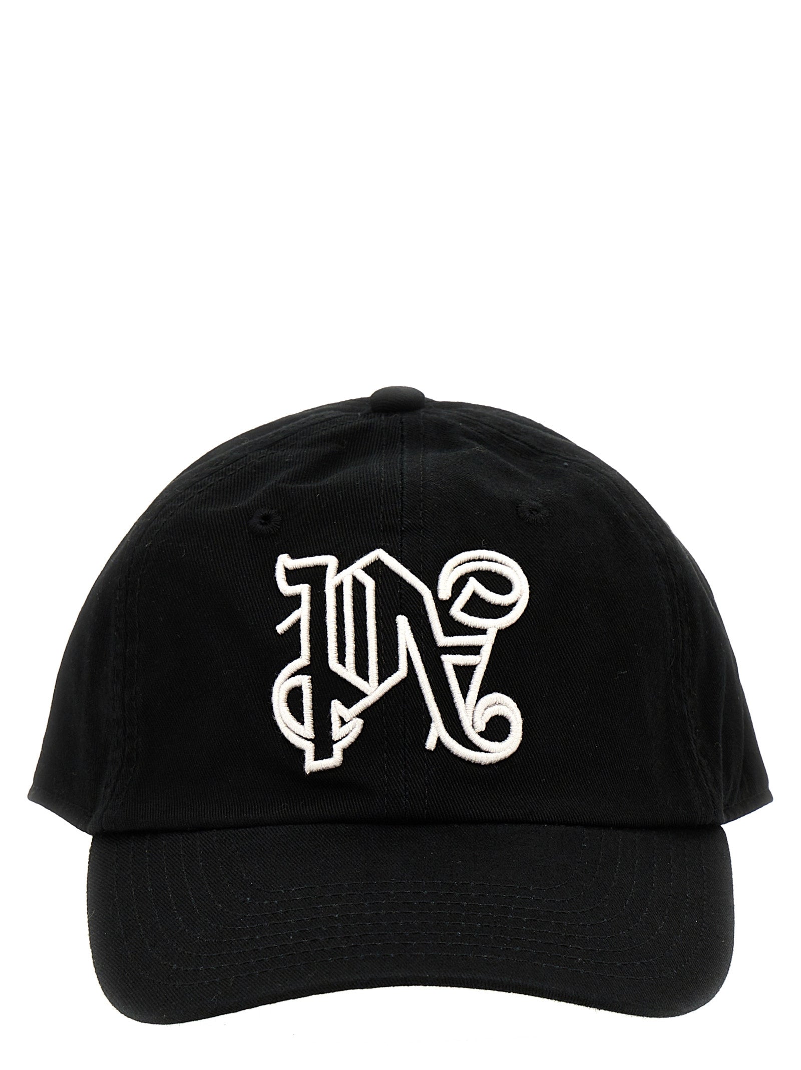 Palm Angels-Monogram Cappelli Bianco/Nero-Uomo