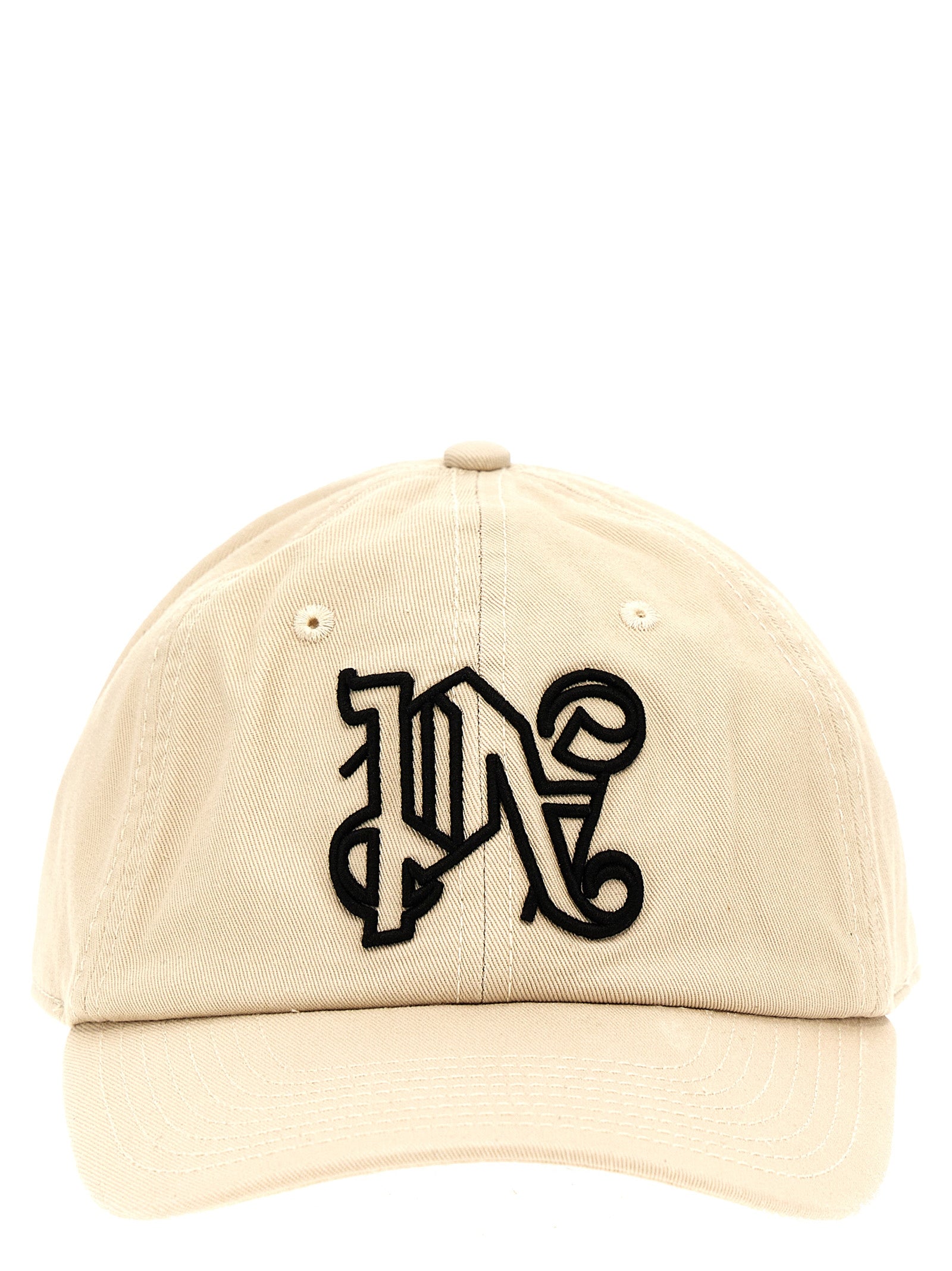 Palm Angels-Monogram Cappelli Beige-Uomo