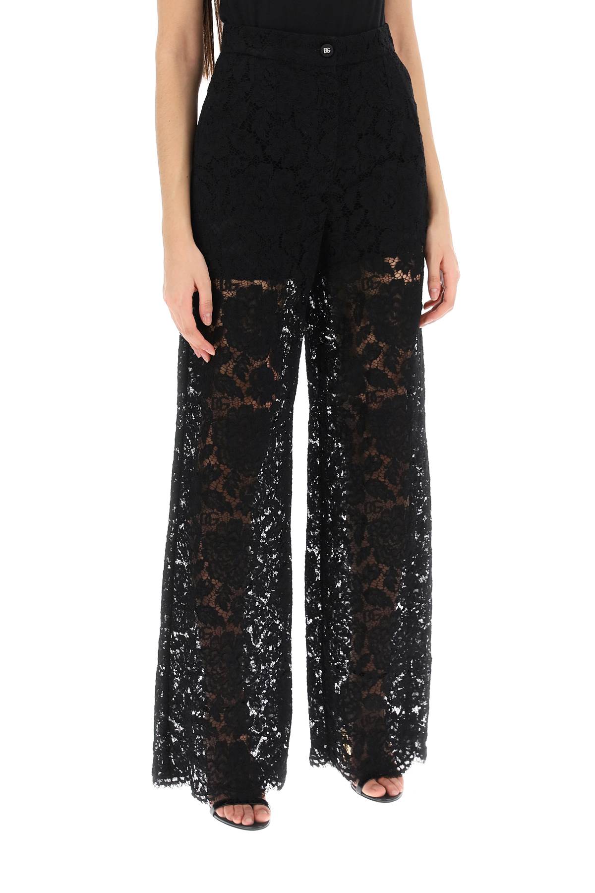 Dolce & Gabbana-Pantaloni In Pizzo-Donna