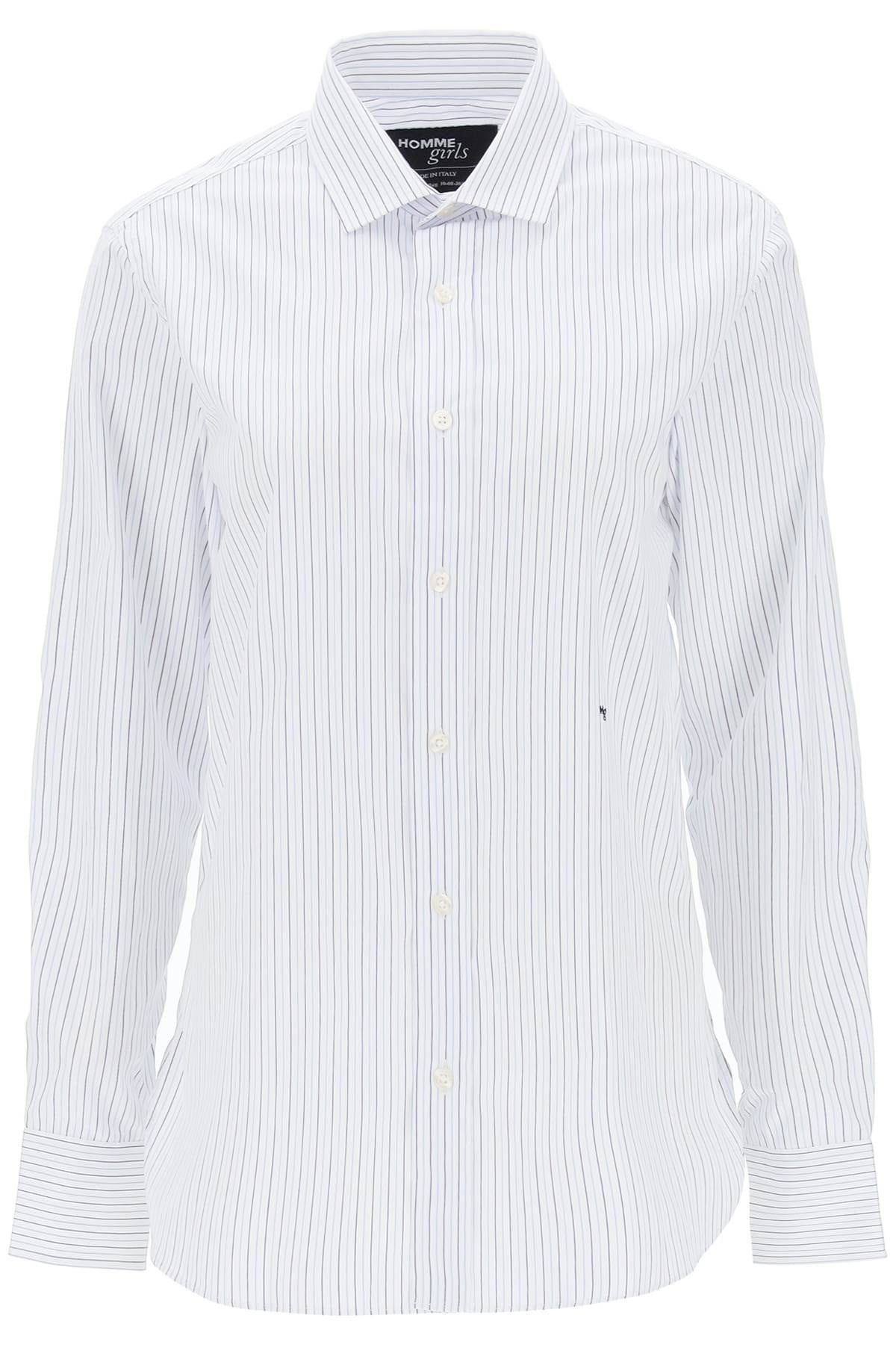 Homme Girls-Camicia In Popeline A Righe-Donna