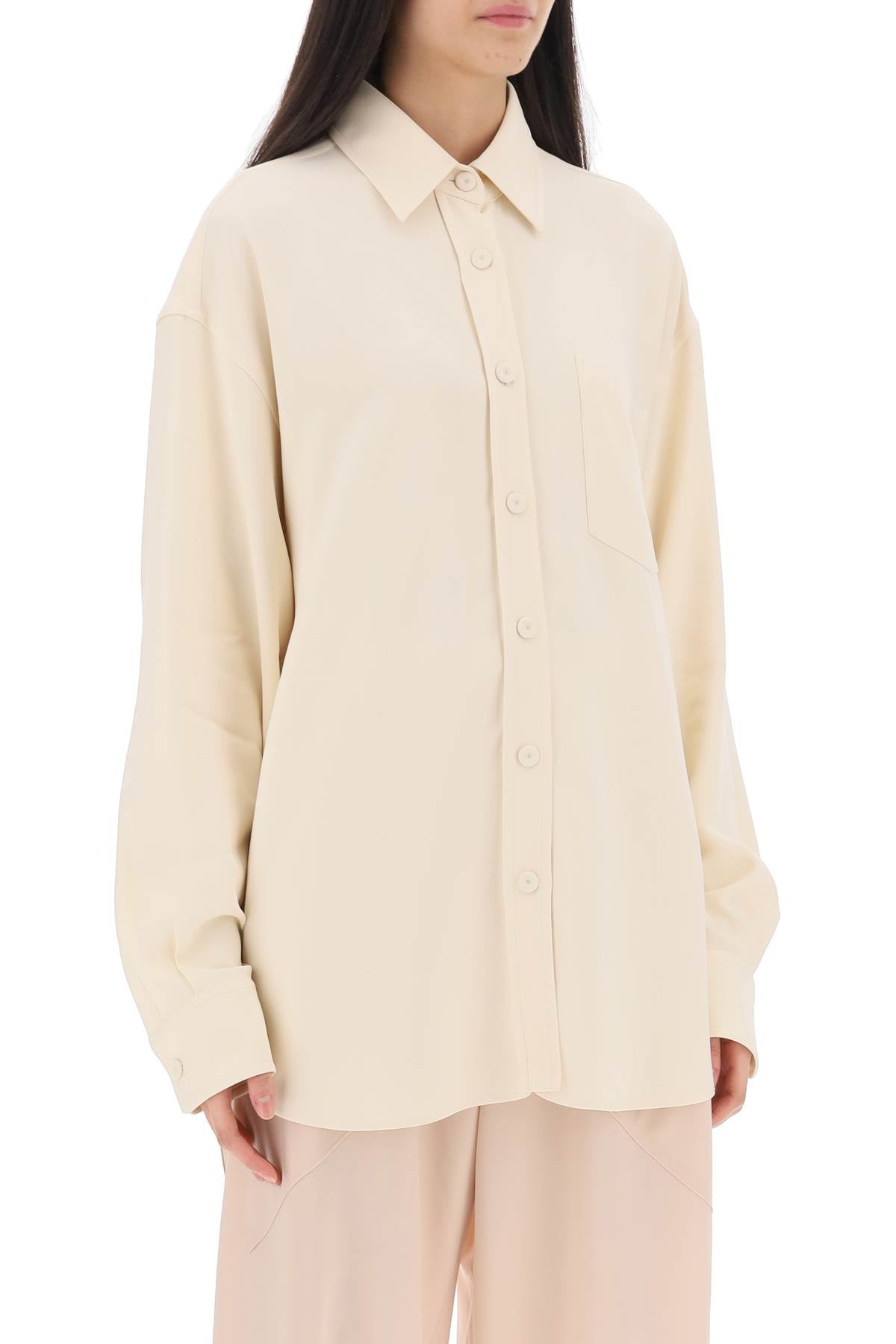 Stella Mc Cartney-Camicia Oversize In Jersey Crepe-Donna