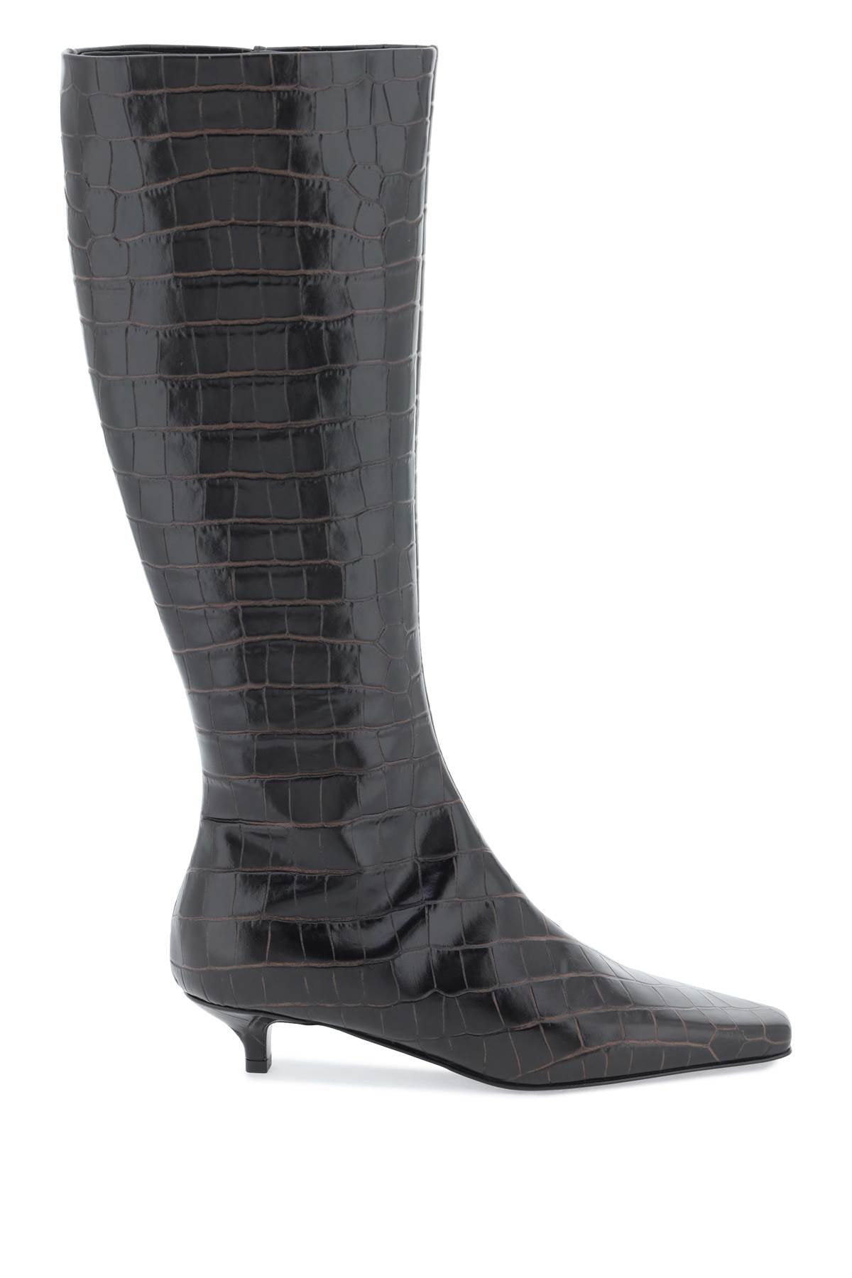 Toteme-Stivali 'The Slim Knee High' In Pelle Effetto Coccodrillo-Donna