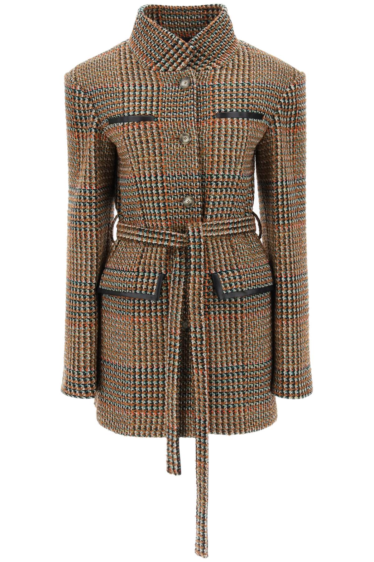 Stella Mc Cartney-Cappotto In Tweed Di Misto Lana-Donna