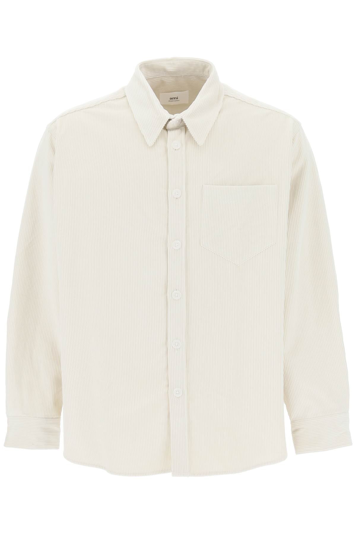 Ami Paris-Overshirt In Corduroy Con Taschino-Uomo