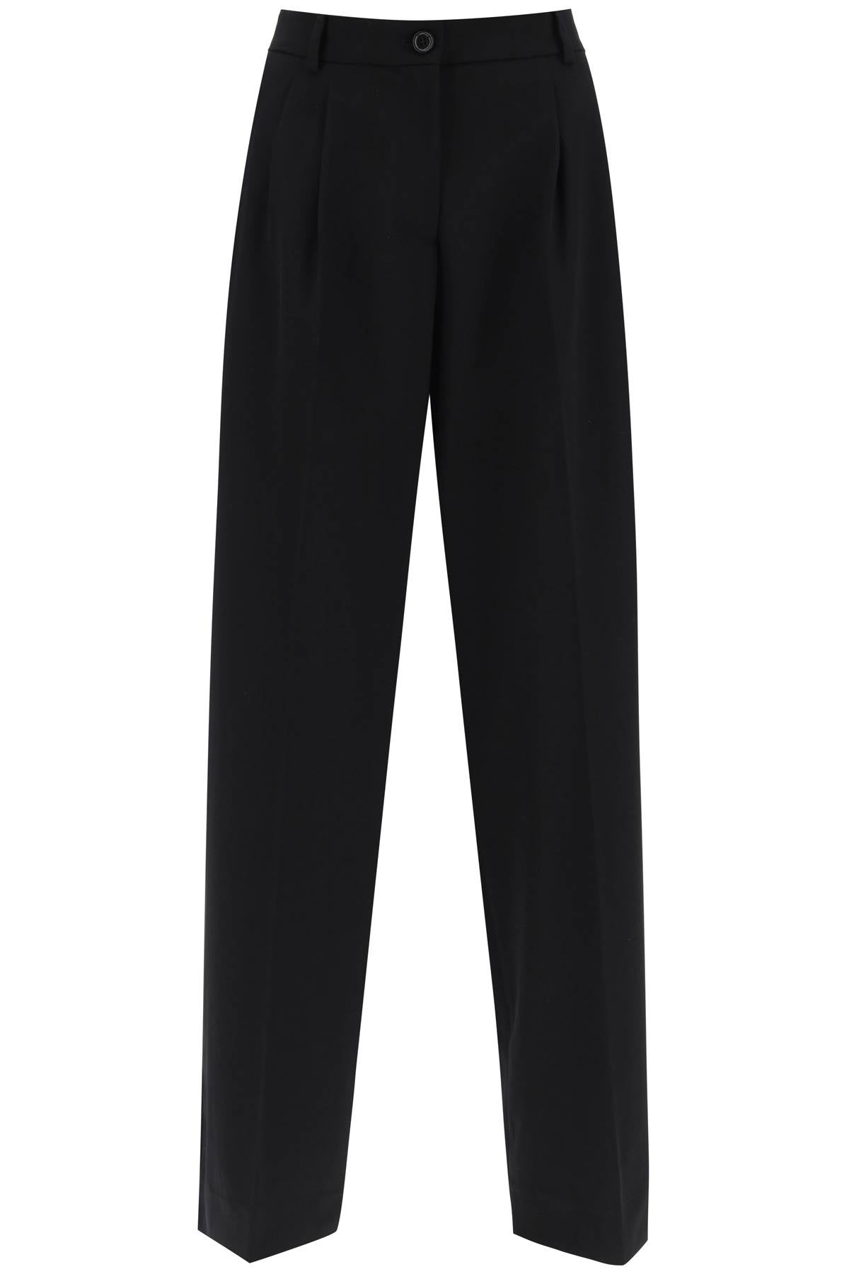 Dolce & Gabbana-Pantaloni Morbidi In Lana Stretch-Donna