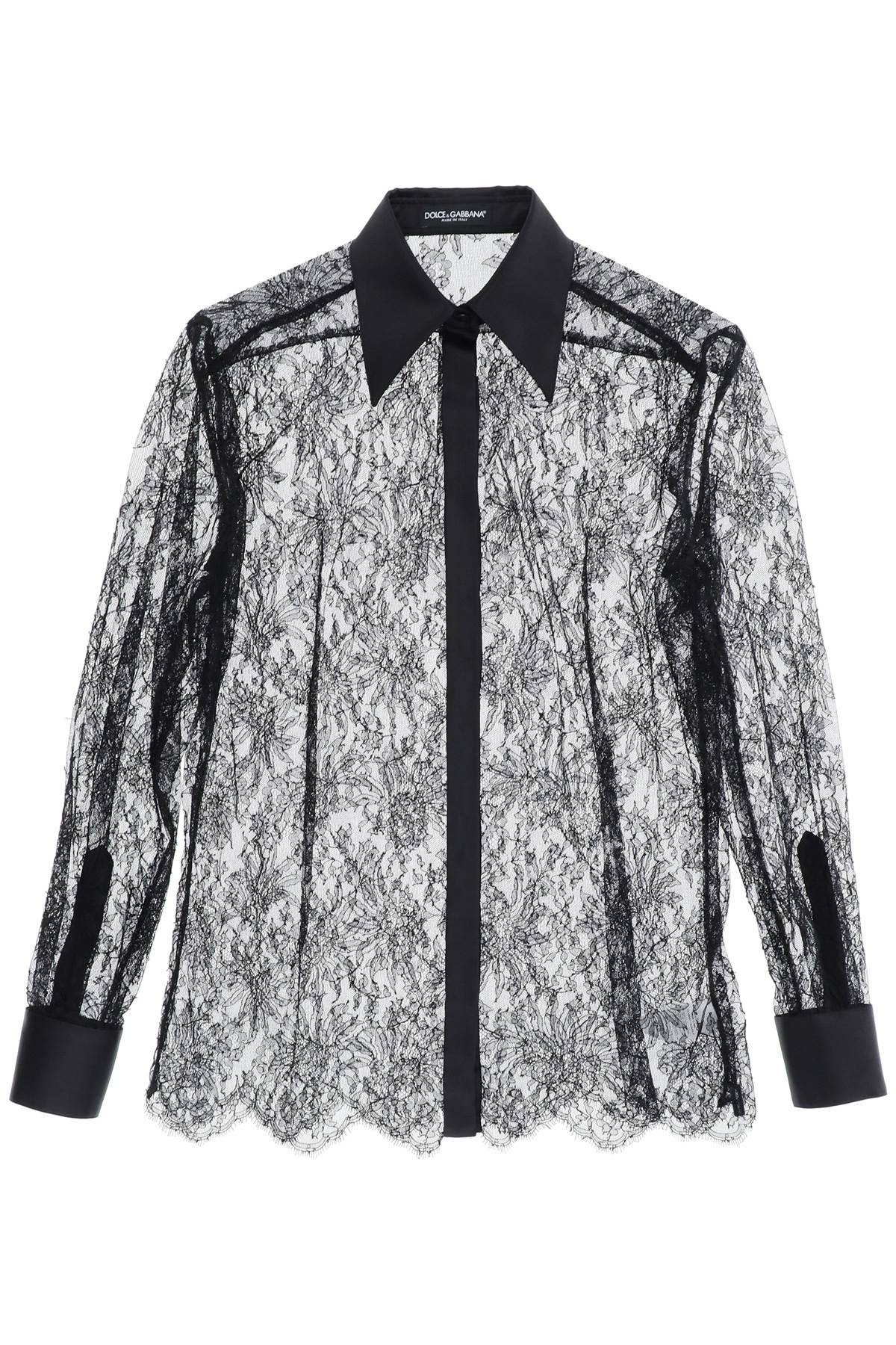 Dolce & Gabbana-Camicia In Pizzo Chantilly-Donna