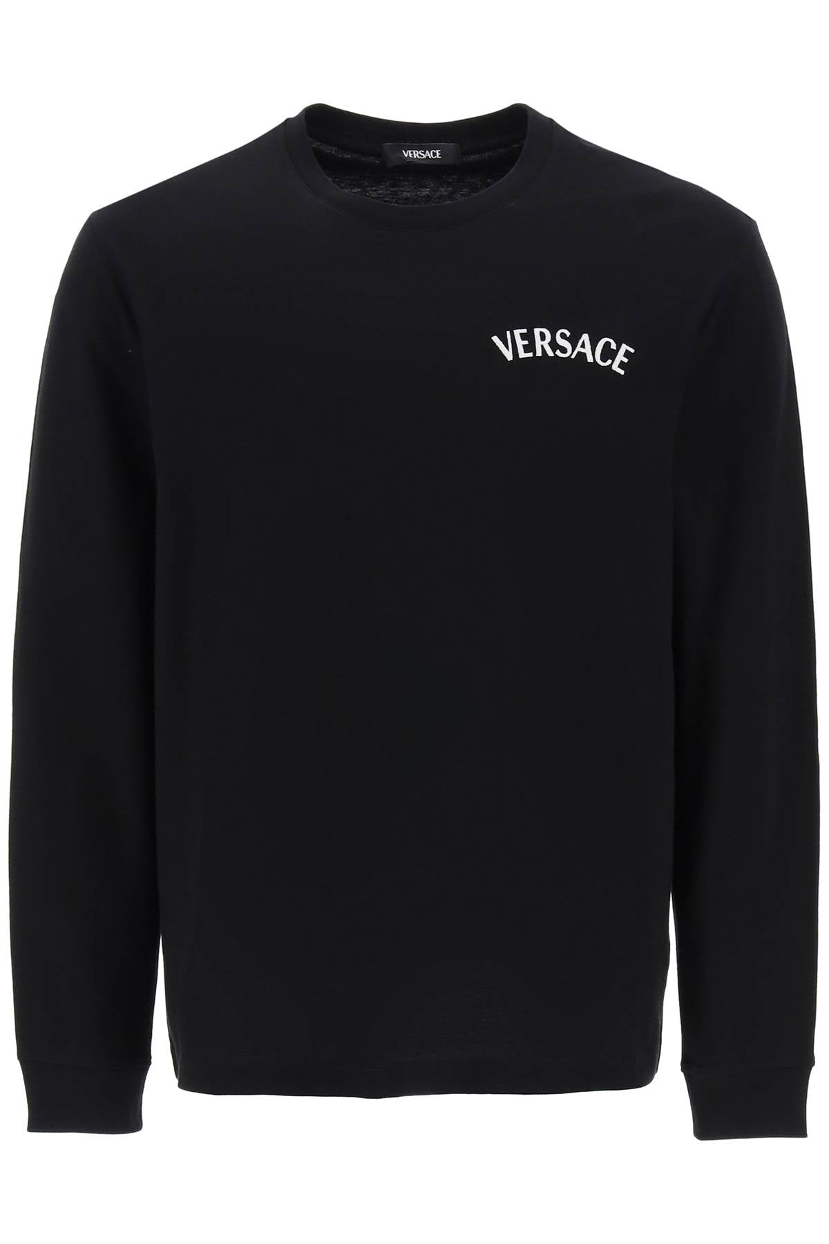 Versace-T Shirt A Maniche Lunghe Milano Stamp-Uomo